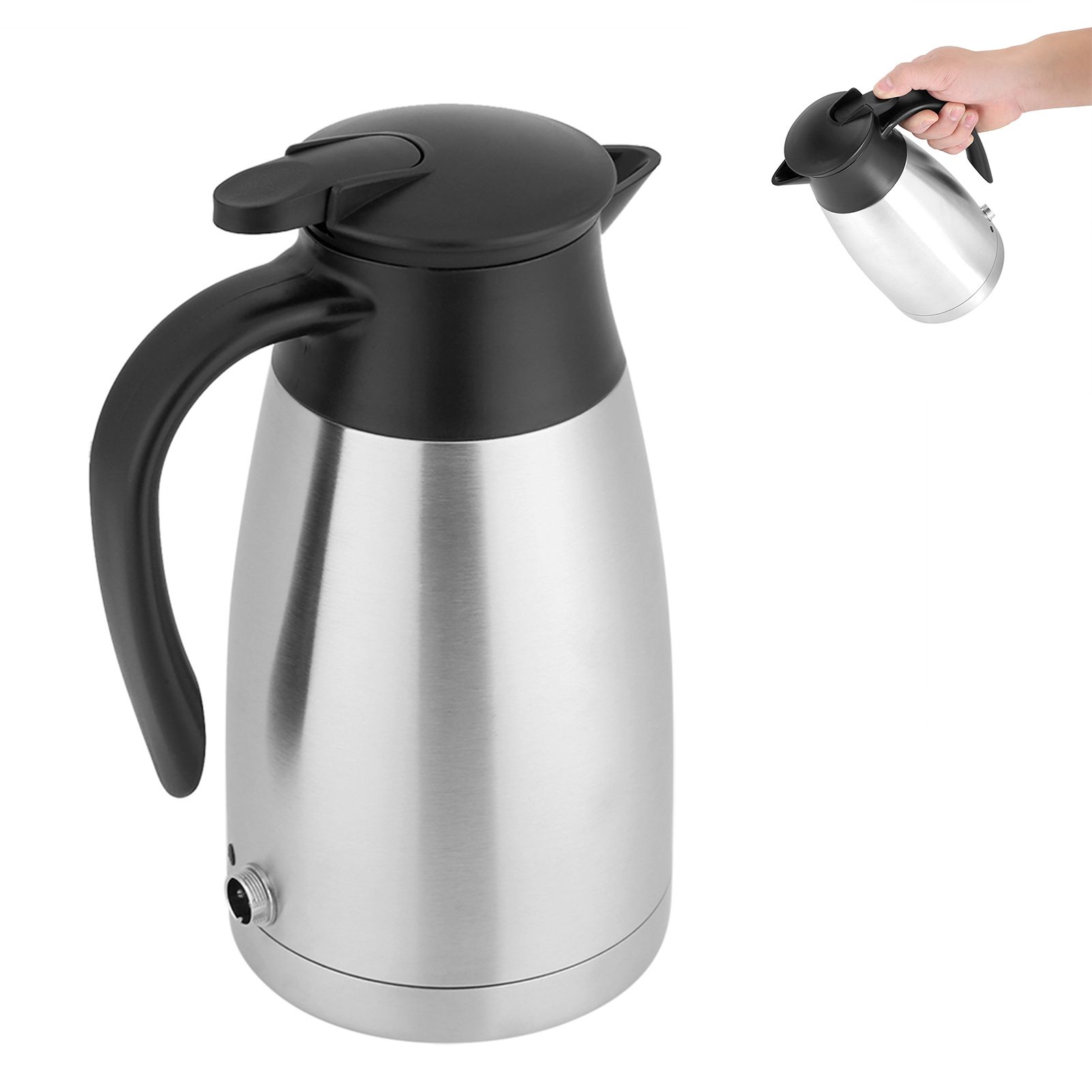 12V 1000ml Stainless Steel Car Automobile Electric Heating Kettle Portable view 5