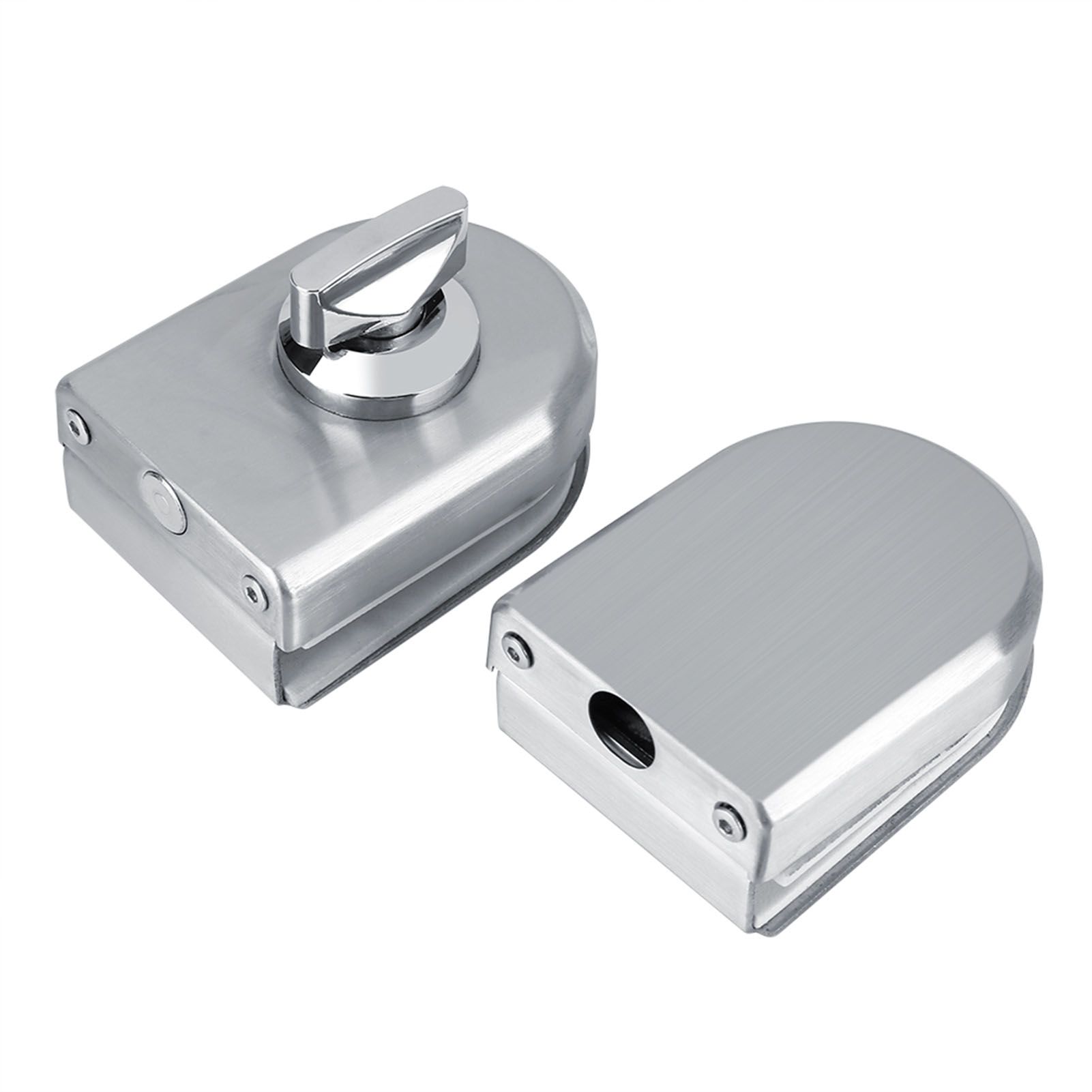 Stainless Steel 10~12mm Glass Door Lock Rotary Knob Open/Close Home Hotel view 2