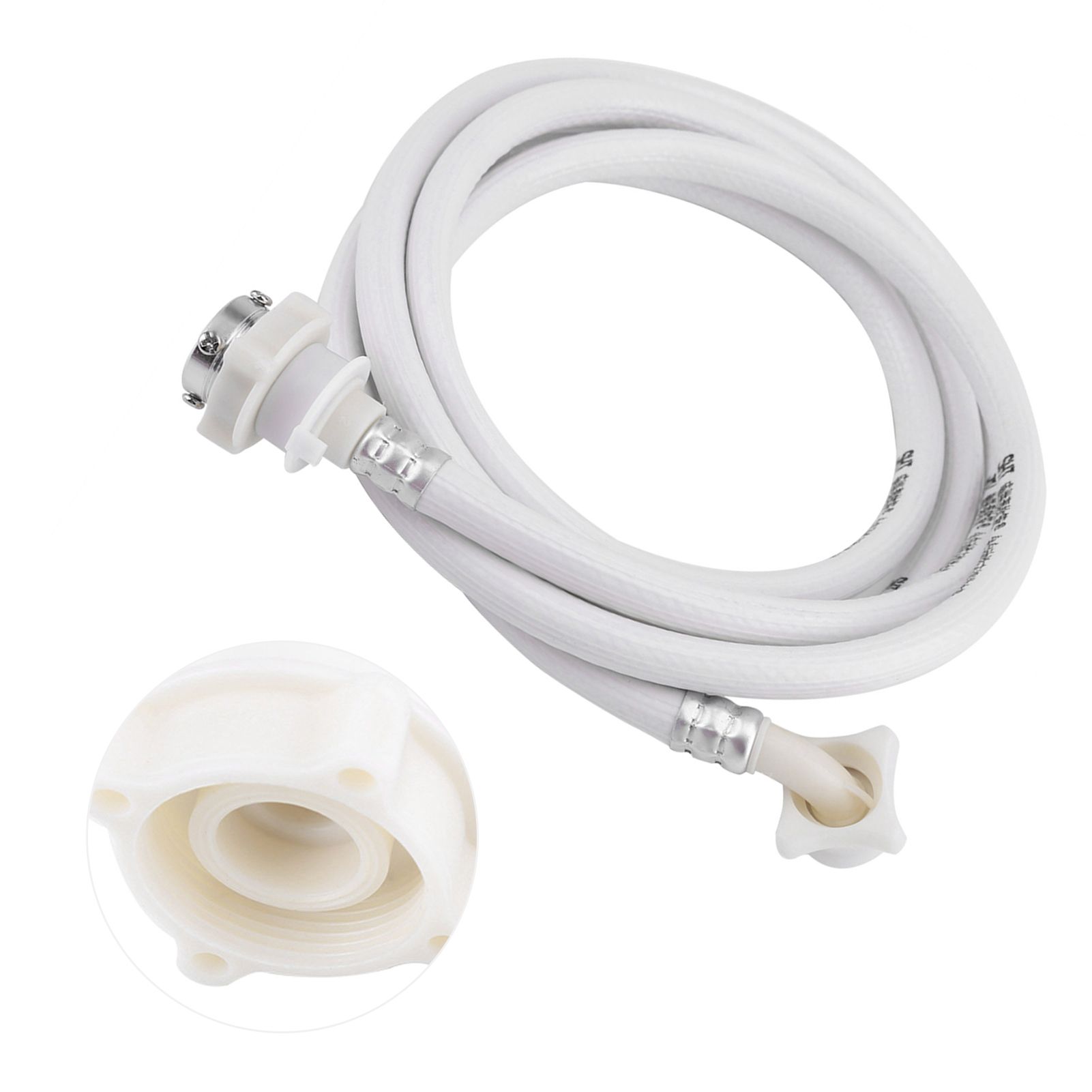 Washing Machine Water Inlet Hose Washer Pipe Tube Connector White Color Long view 9