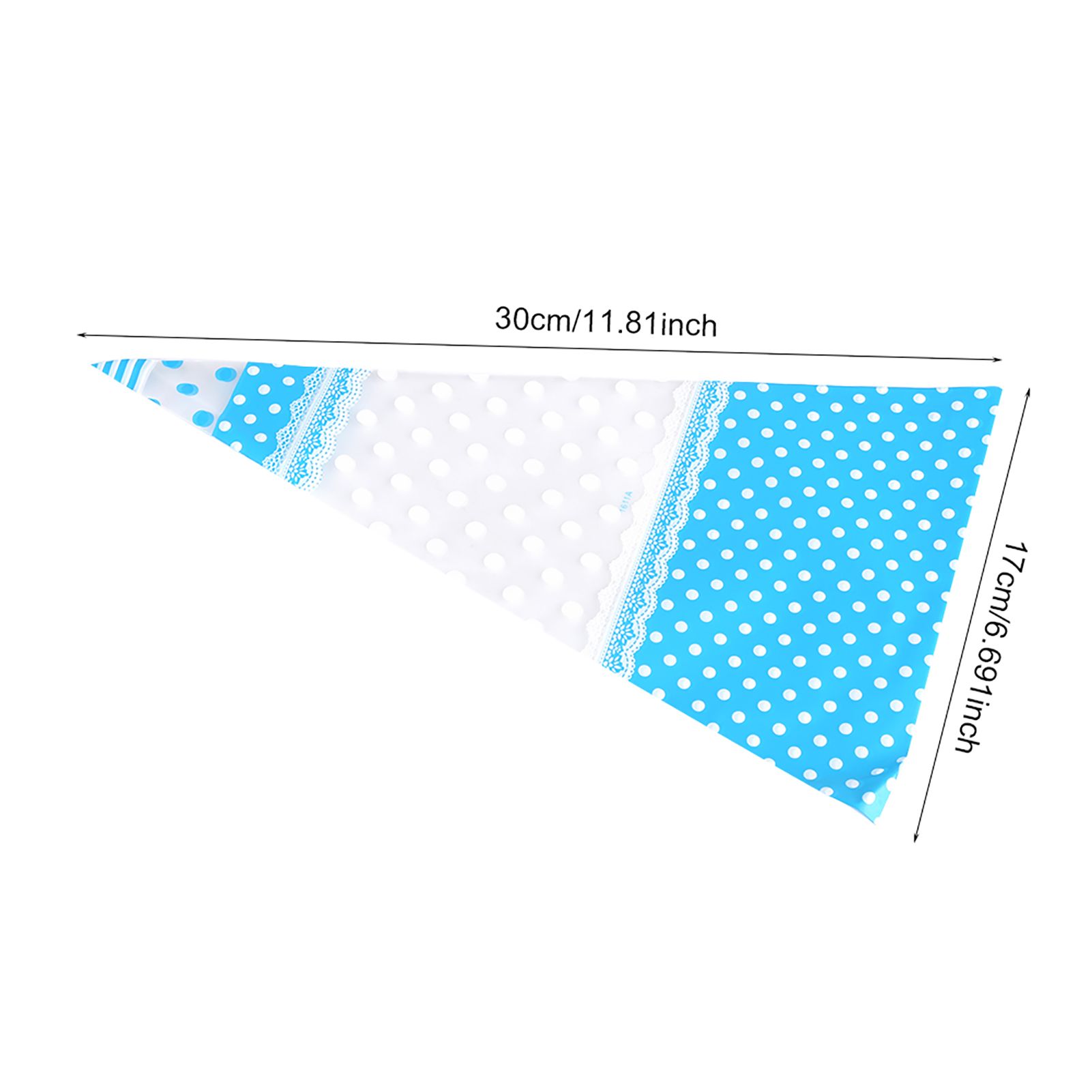 50 Clear Cone Shaped Treat Popcorn Bags Treat Bags Cellophane Candy Bags with view 2