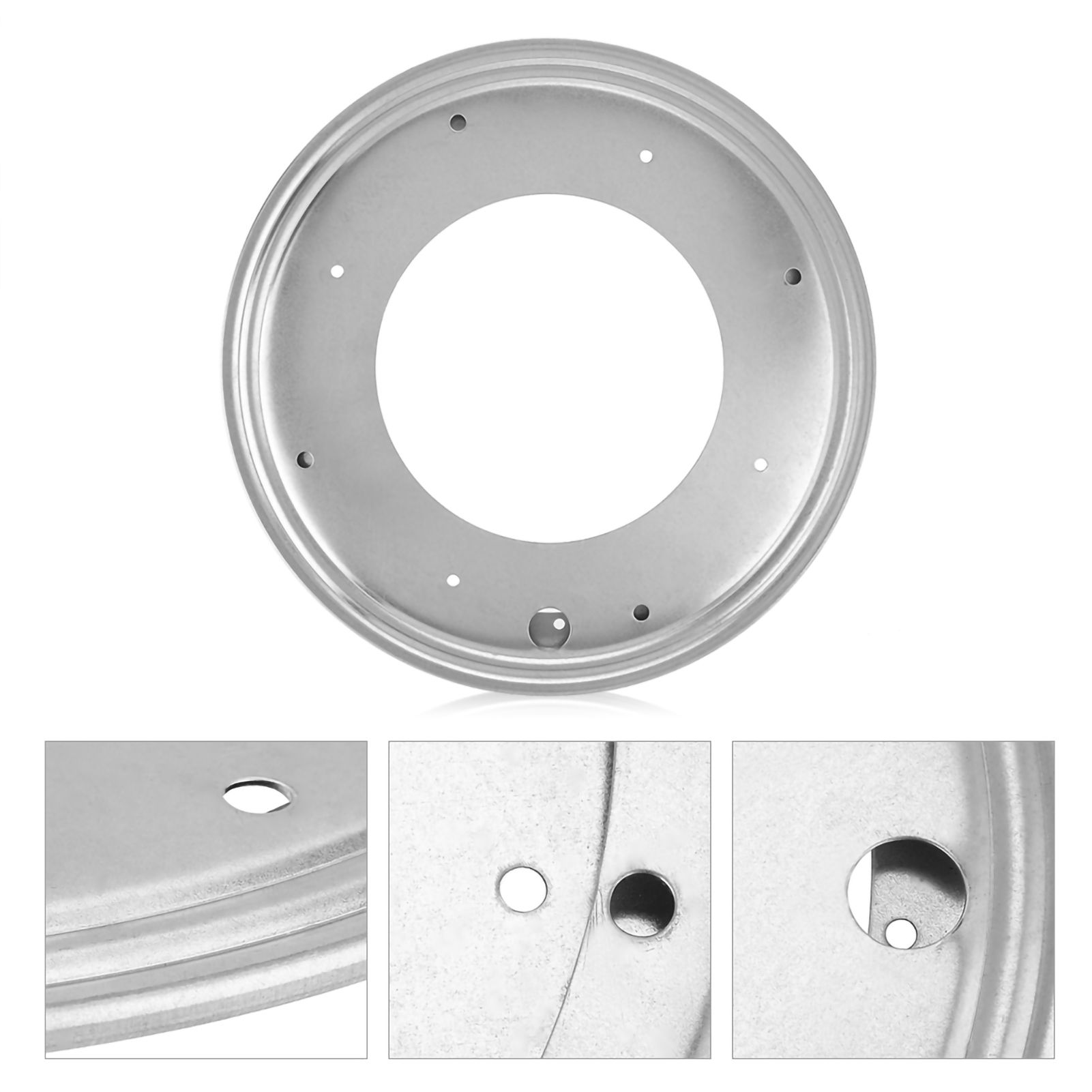12inch Round Shape Galvanized Turntable Rotating Swivel Plate Kitchen Display view 3