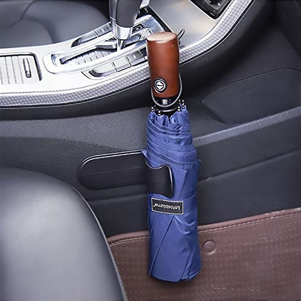 Black Plastic Self Adhesive Umbrella Holder Car Storage Rack Hanger Home Wall Hook view 2