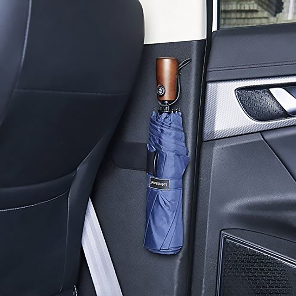 Black Plastic Self Adhesive Umbrella Holder Car Storage Rack Hanger Home Wall Hook view 3