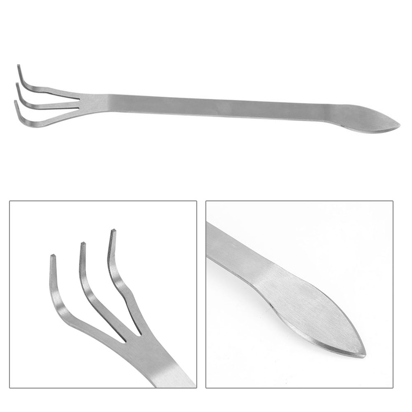 Stainless Steel Root Rake 3-Prong Loosen Soil Bonsai Tree Tools with Ergonomic view 15
