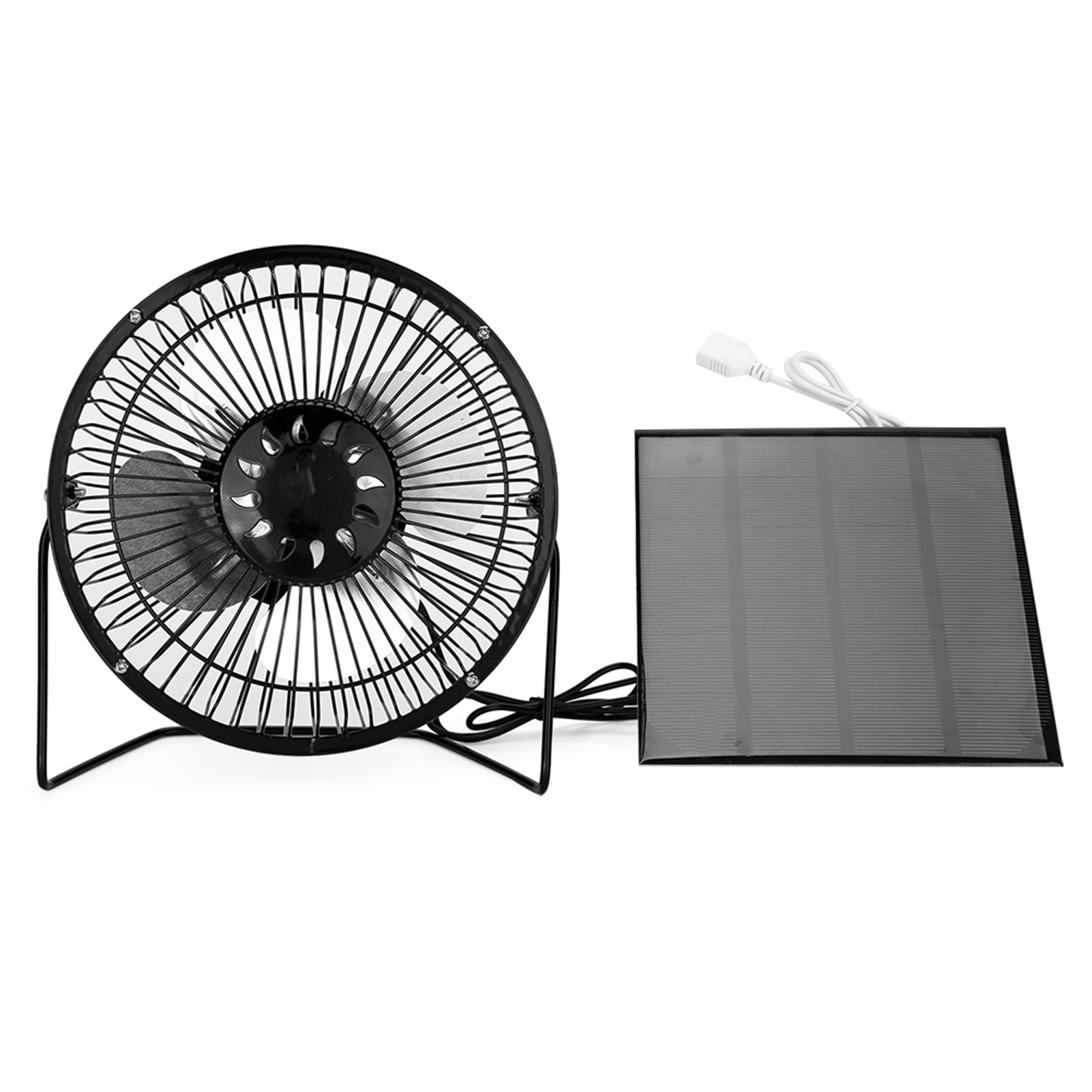 USB Solar Panel Powered Mini Portable Fan for Cooling Ventilation Home