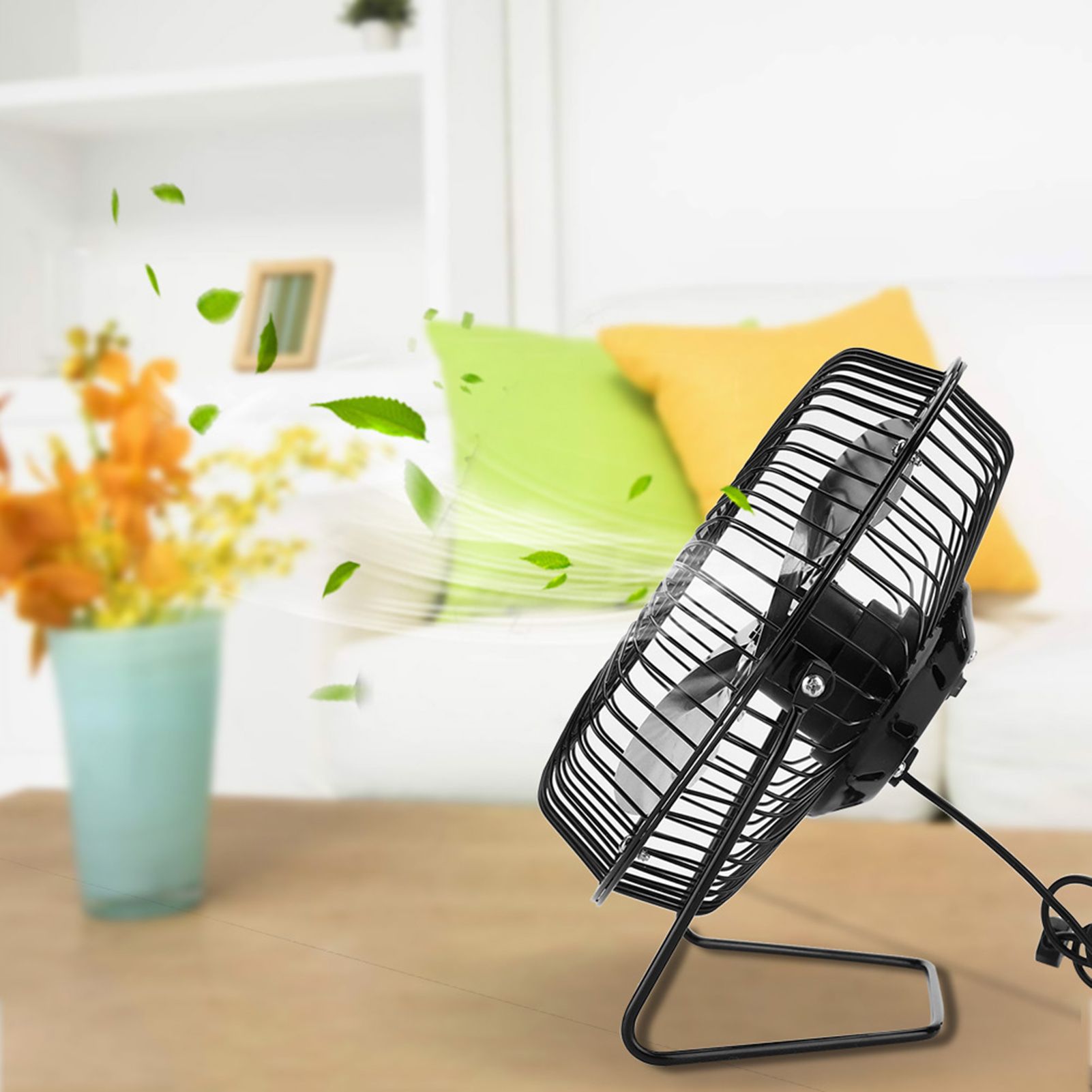 USB Solar Panel Powered Mini Portable Fan for Cooling Ventilation Home view 4
