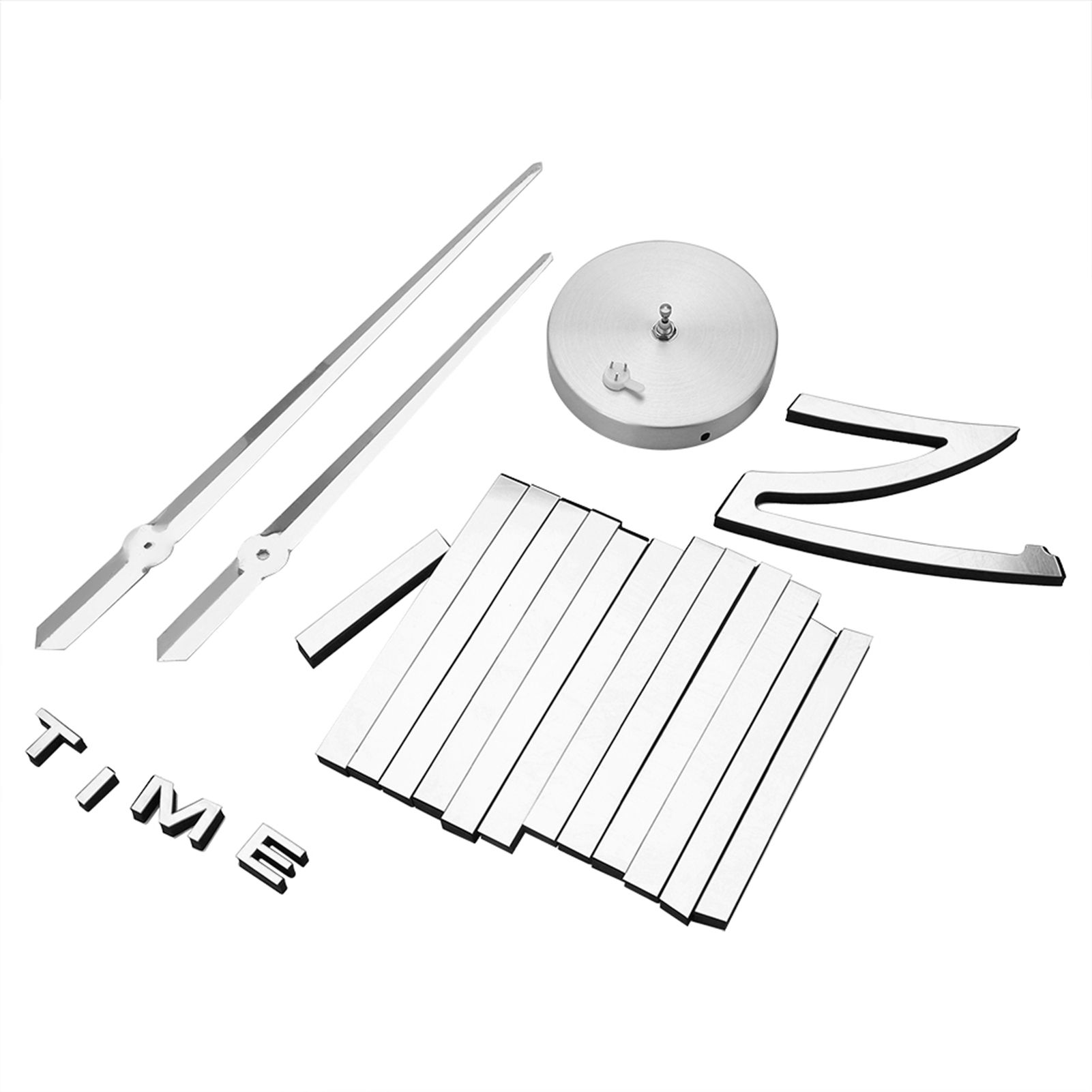 3D Mirror Luxury Modern DIY Large Wall Clock Surface Sticker Room Art Home — image 1