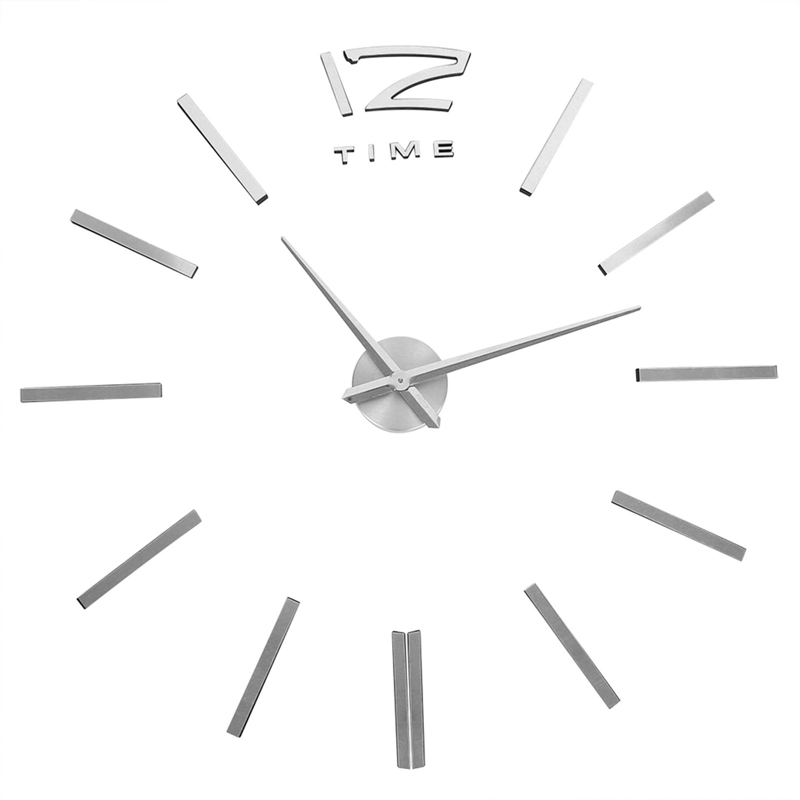 3D Mirror Luxury Modern DIY Large Wall Clock Surface Sticker Room Art Home view 2
