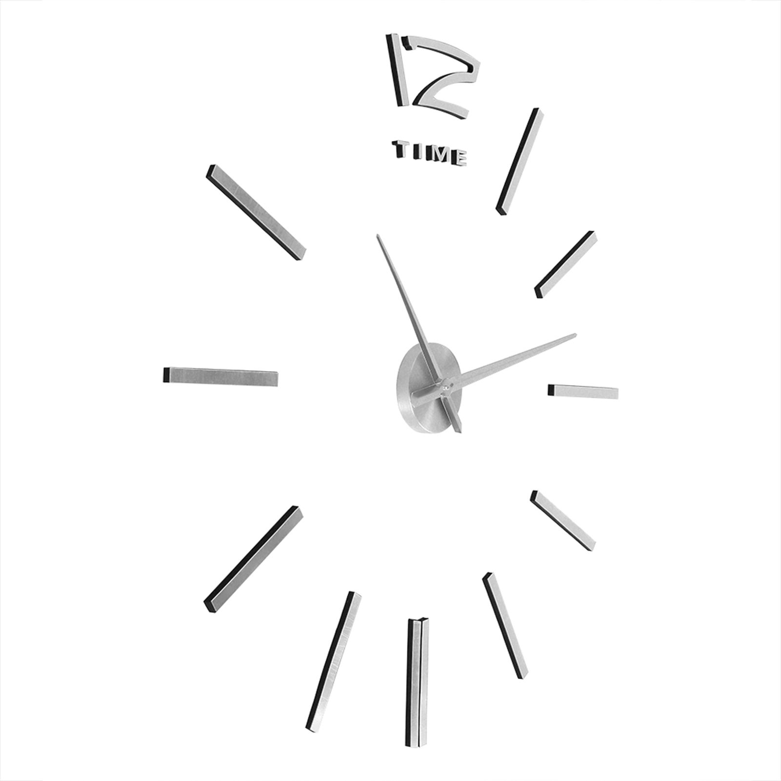 3D Mirror Luxury Modern DIY Large Wall Clock Surface Sticker Room Art Home view 3