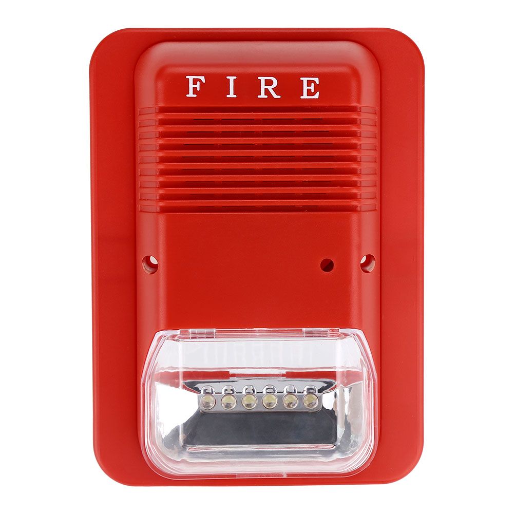 Sound & Light Fire Alarm Warning Strobe Horn Alert Safety System Sensor for view 8