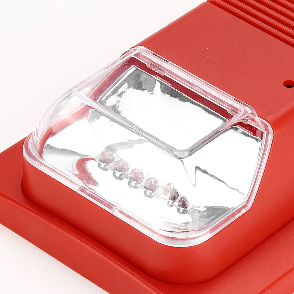 Sound & Light Fire Alarm Warning Strobe Horn Alert Safety System Sensor for view 12