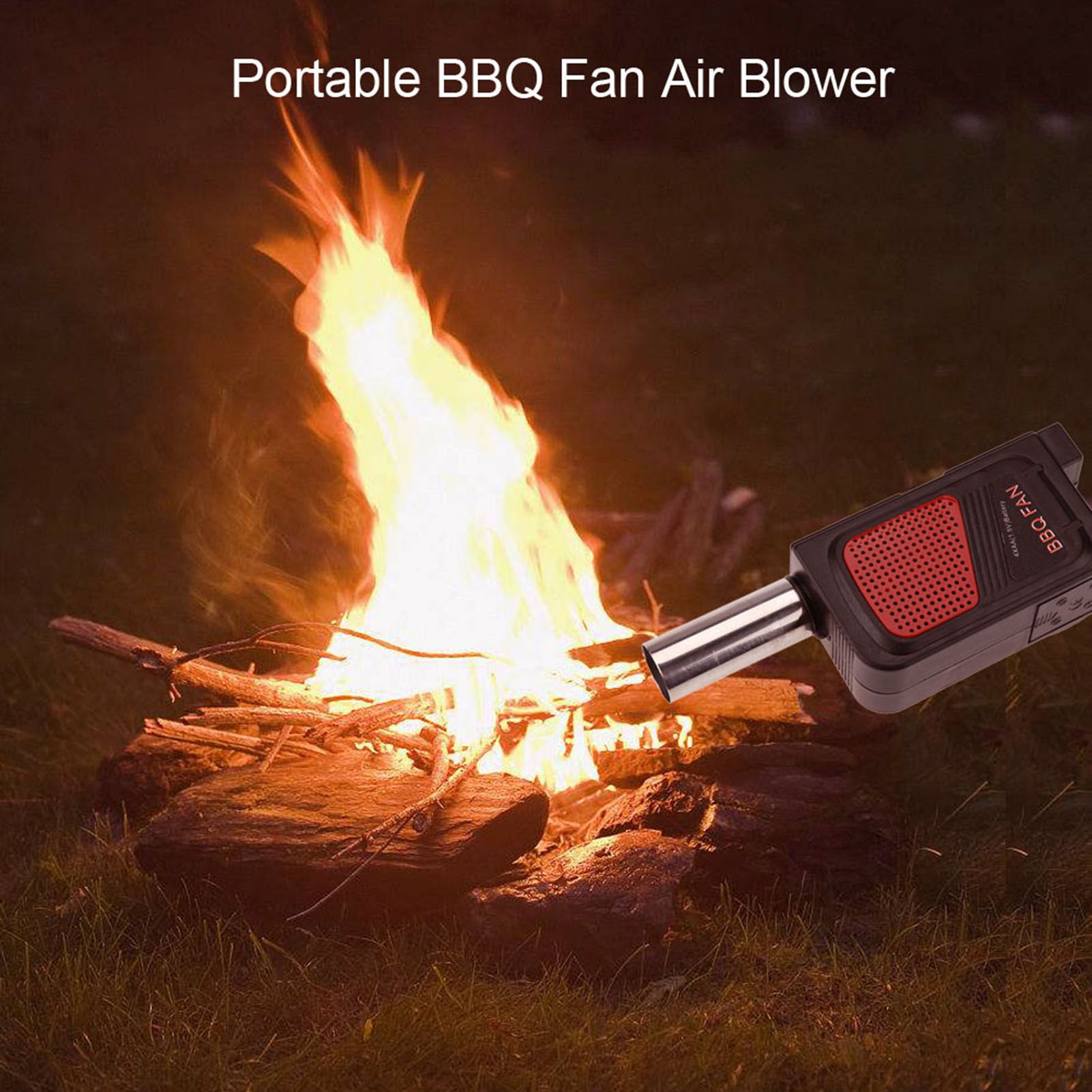 Portable Electric BBQ Fan Air Blower for Outdoor Camping Picnic Grill Barbecue view 3