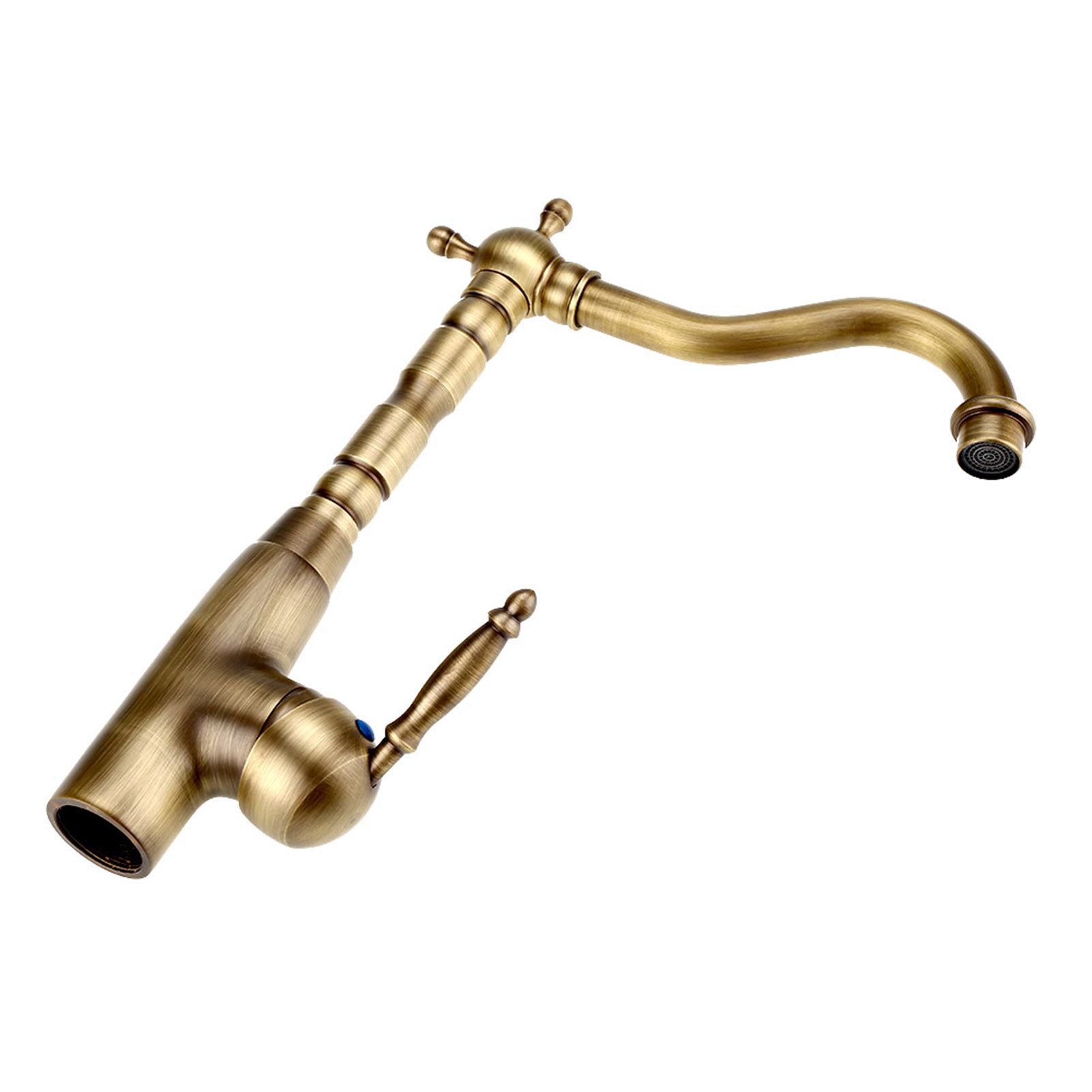 Antique Retro Style Solid Brass Kitchen Bathroom Basin Sink Faucet Hot Cold view 10
