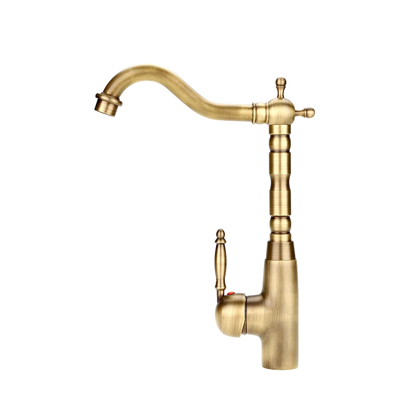 Antique Retro Style Solid Brass Kitchen Bathroom Basin Sink Faucet Hot Cold view 11