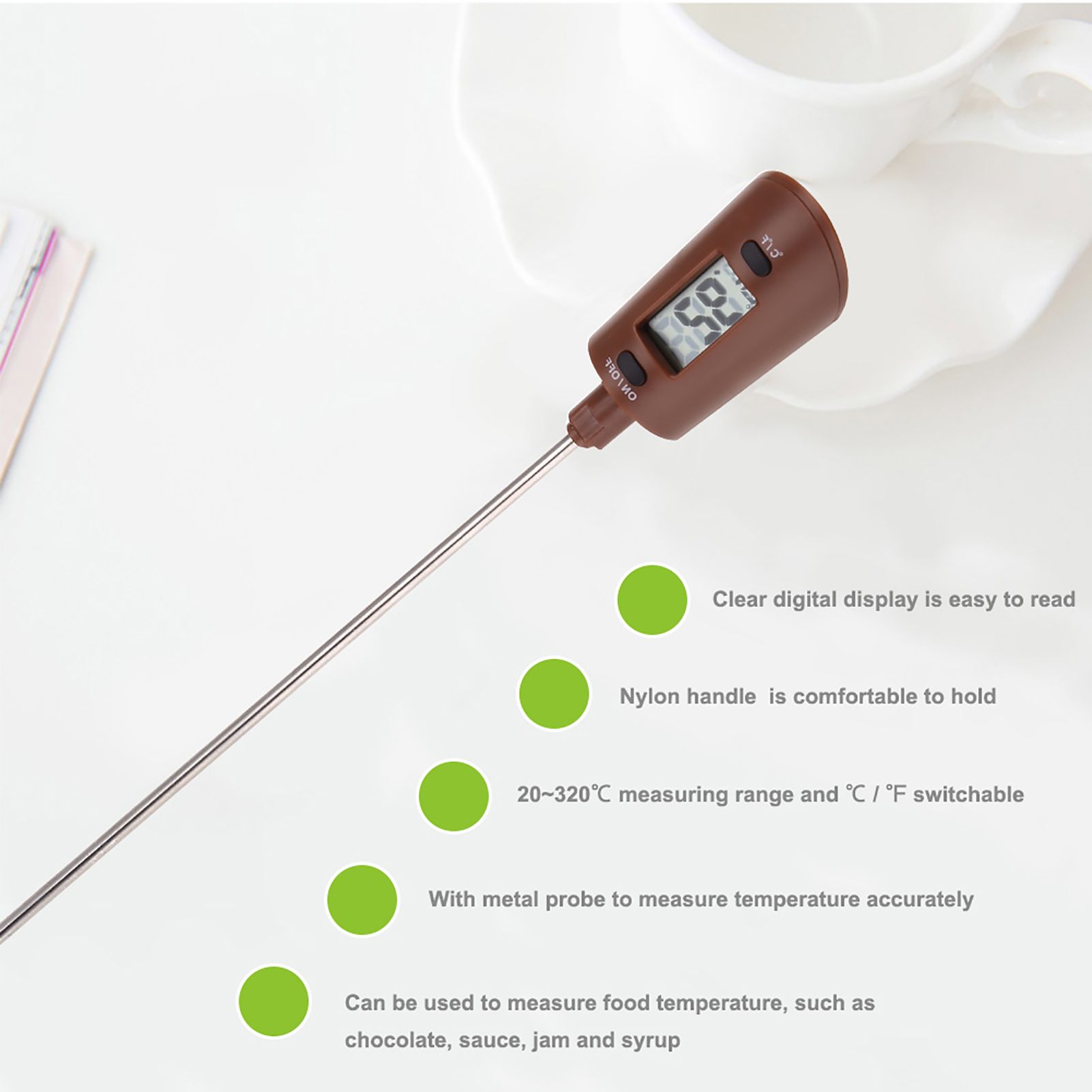 Portable Household Kitchen Digital Cooking Food Thermometer For Chocolate view 4