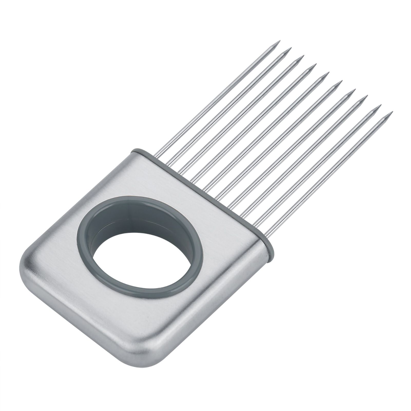 Stainless Steel Onion Holder Fruits Veg Meat Cutter Slicer Peeler Chopper with view 7