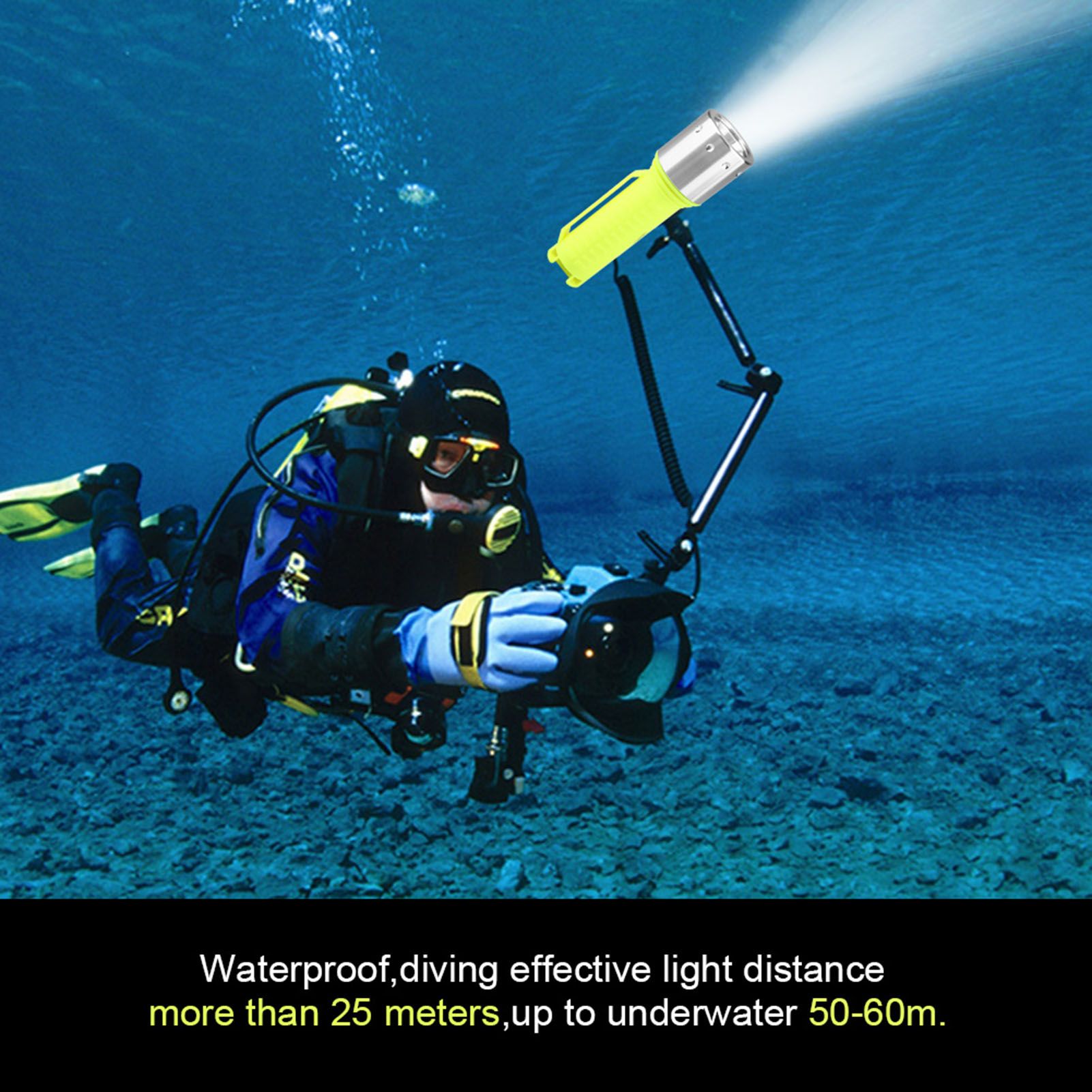 Portable Lightweight 3 Mode Torch for Diving Swimming Hiking Camping Hunting view 5
