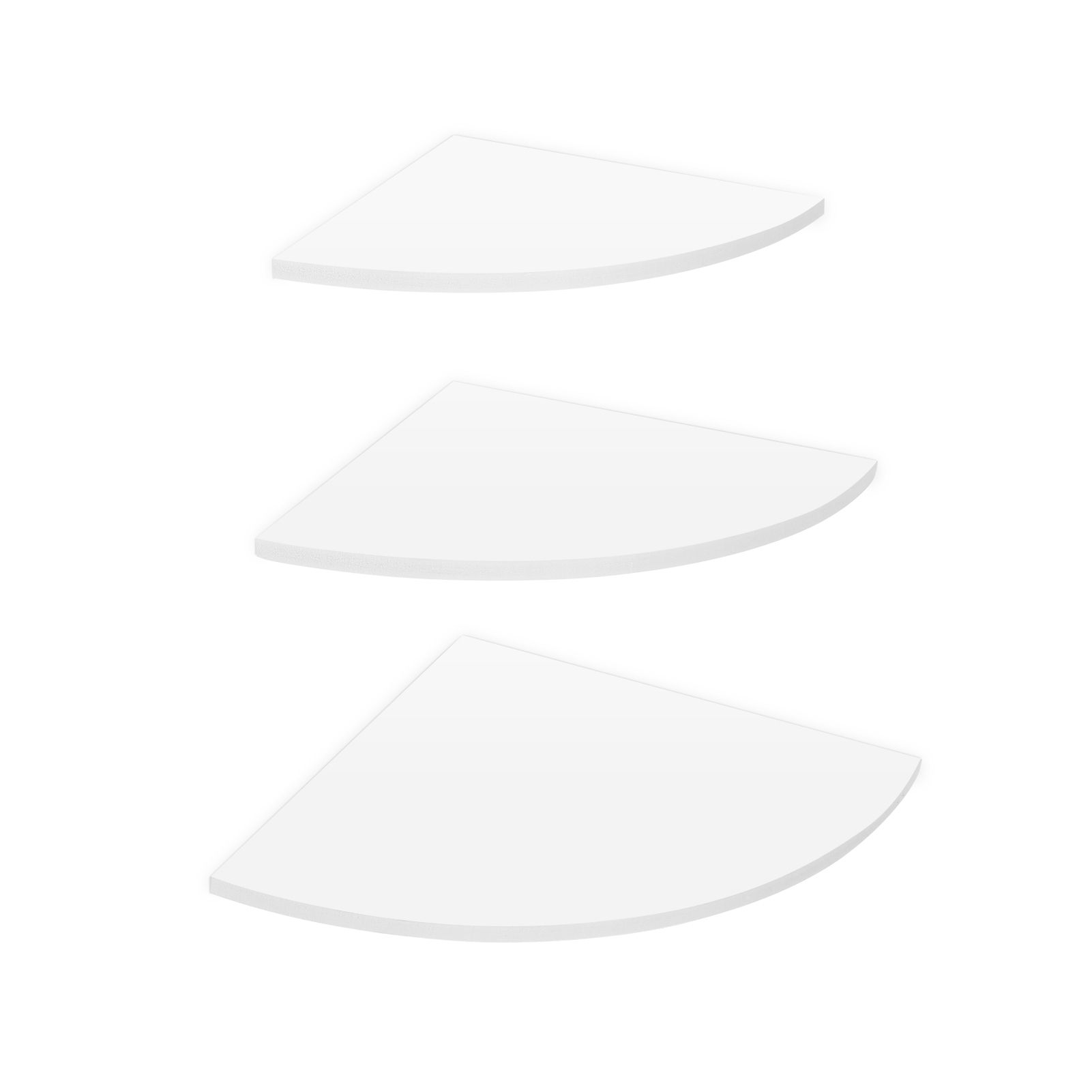 3Pcs Floating Corner Shelf Wall Mounted Storage Rack Bookshelves Home view 6