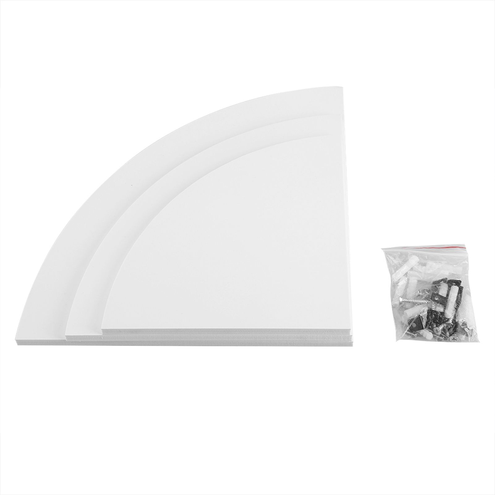3Pcs Floating Corner Shelf Wall Mounted Storage Rack Bookshelves Home view 9