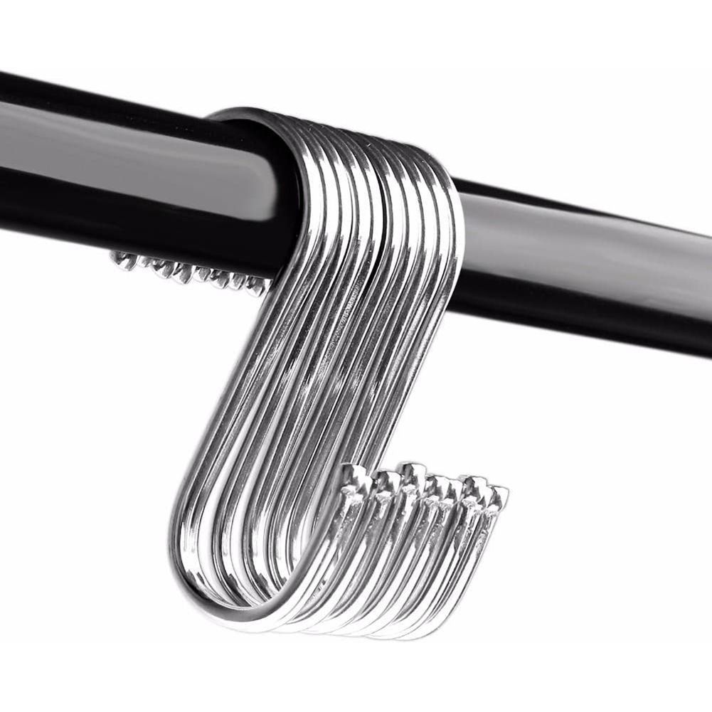 10pcs S Shaped Metal Hook Multi functional Bathroom Kitchen Hanging Hanger view 2