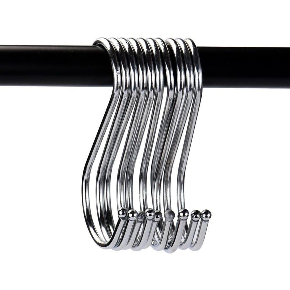 10pcs S Shaped Metal Hook Multi functional Bathroom Kitchen Hanging Hanger view 5