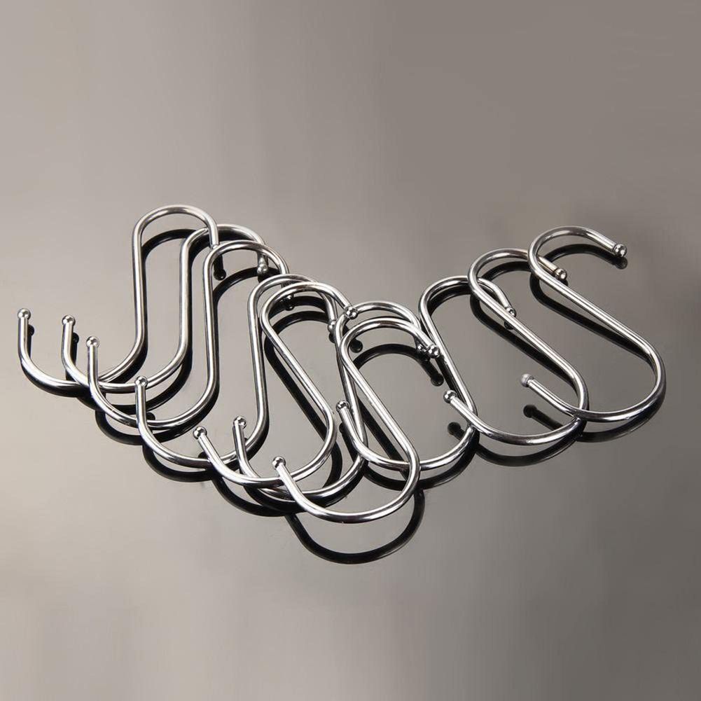 10pcs S Shaped Metal Hook Multi functional Bathroom Kitchen Hanging Hanger view 6