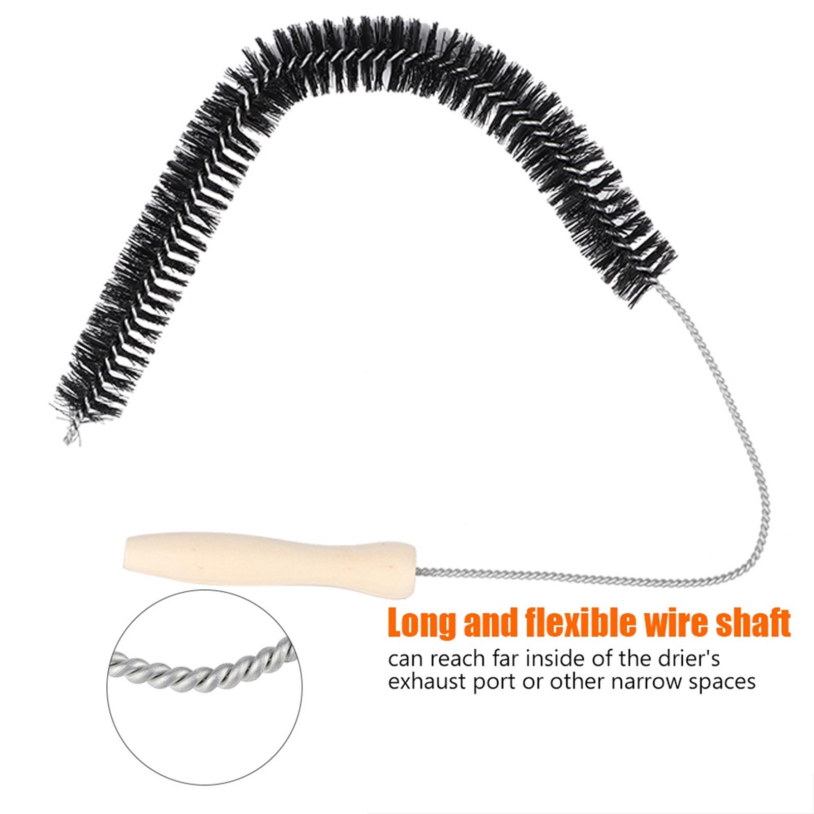 Clothes Dryer Vent Brush Long Flexible Rod Cleaning Tool for Dirt Dust Lint view 12