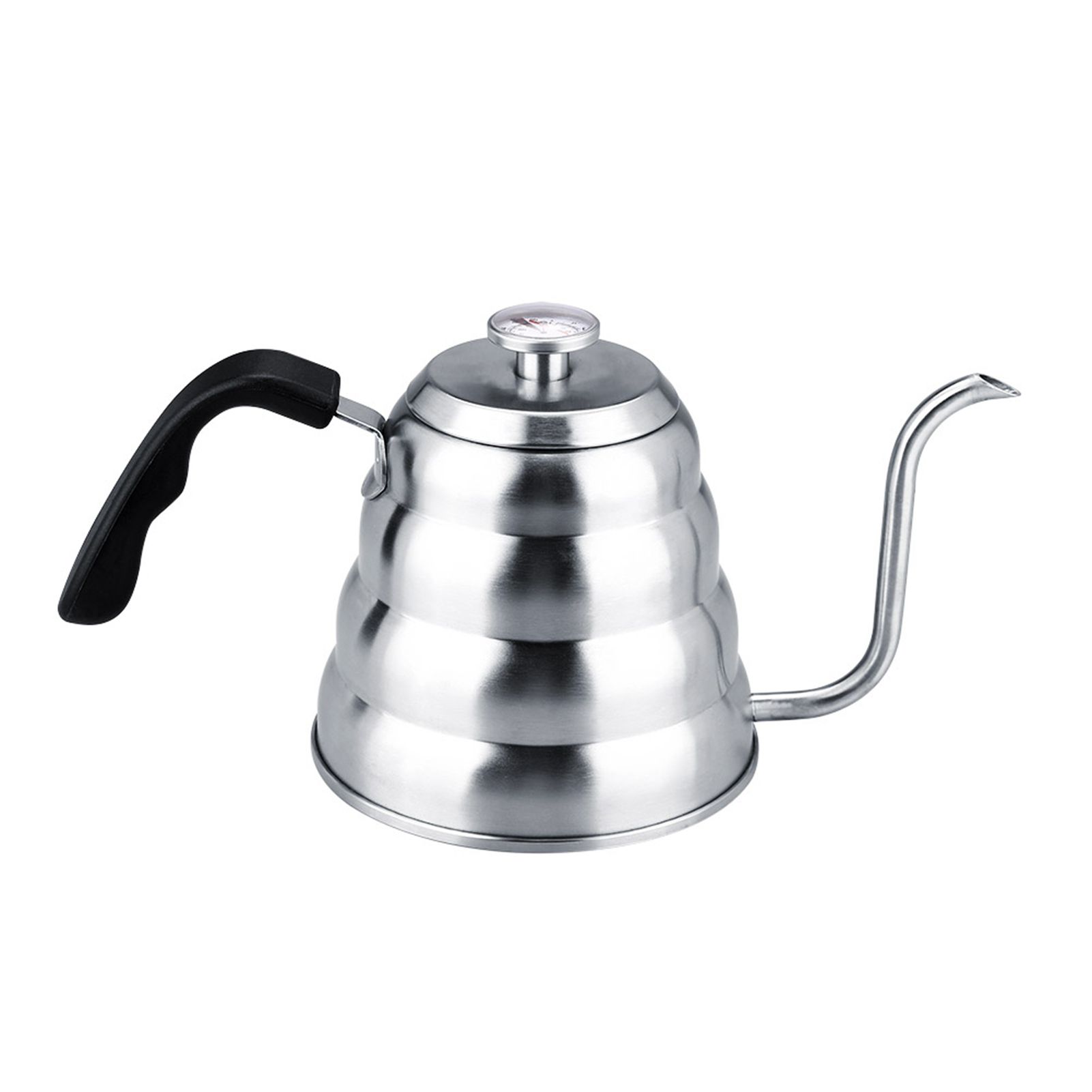 304 Stainless Steel Pour Over Coffee Gooseneck Kettle Teapot with Thermometer