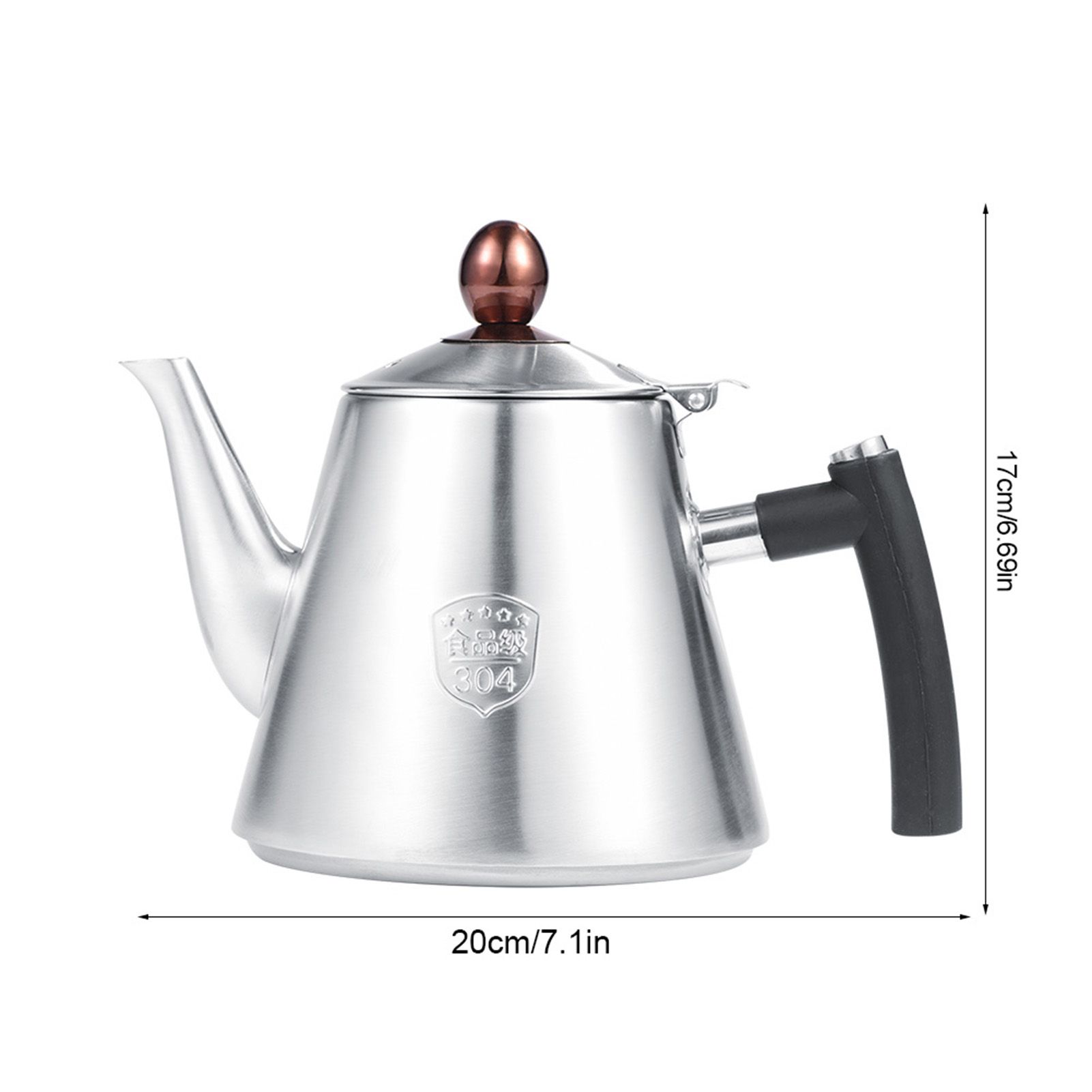 1.2L Stainless Steel Stove top Teapot Tea Coffee Pot Kettle Heat Resistant view 5