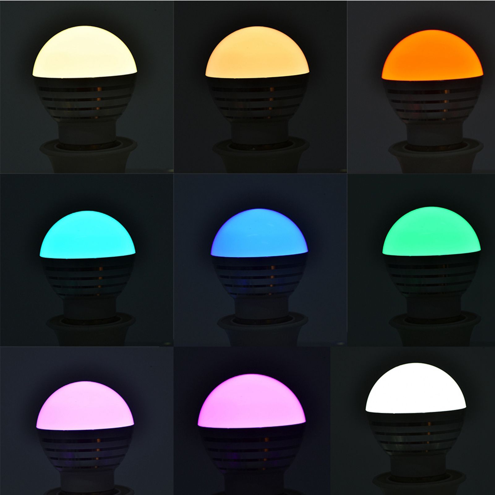 E27 3W RGB LED Color Changing Candle Light Lamp Bulb Remote Control Kit view 6