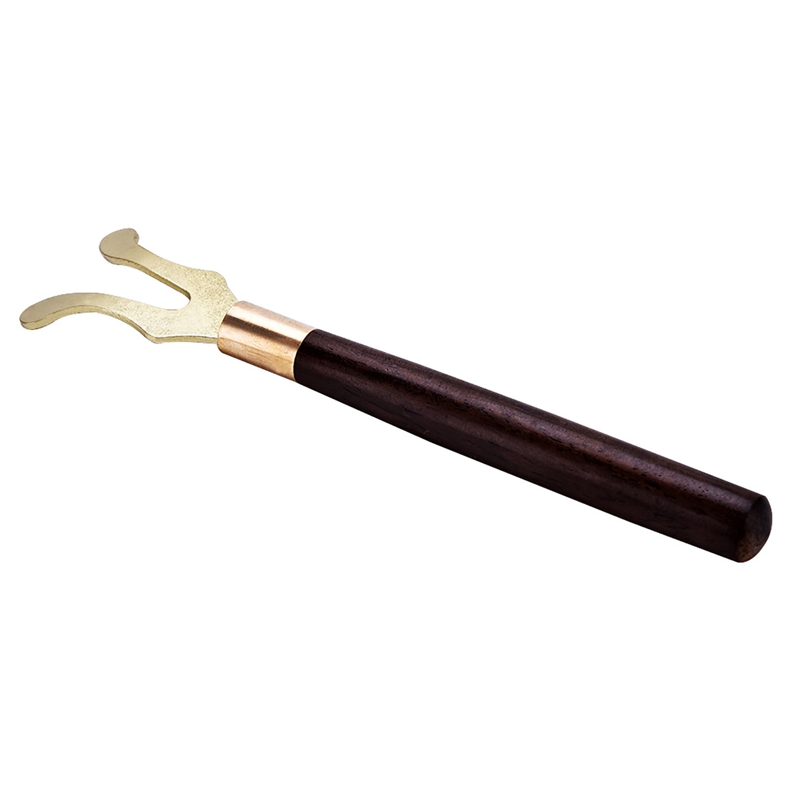 Tea Pot Heat Insulation Tea Clip Fork with Wooden Handle Cast Iron Head Coffee