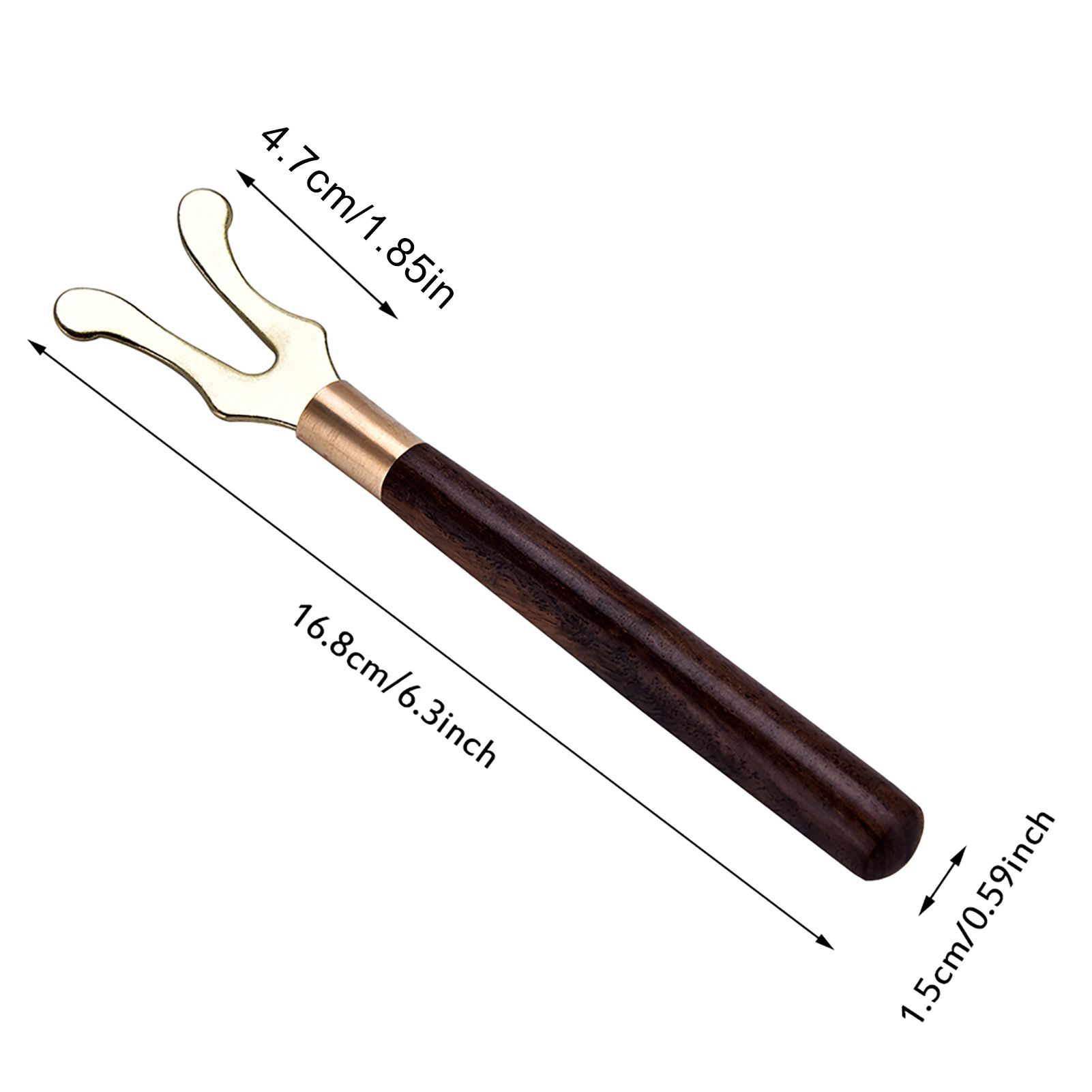 Tea Pot Heat Insulation Tea Clip Fork with Wooden Handle Cast Iron Head Coffee view 6