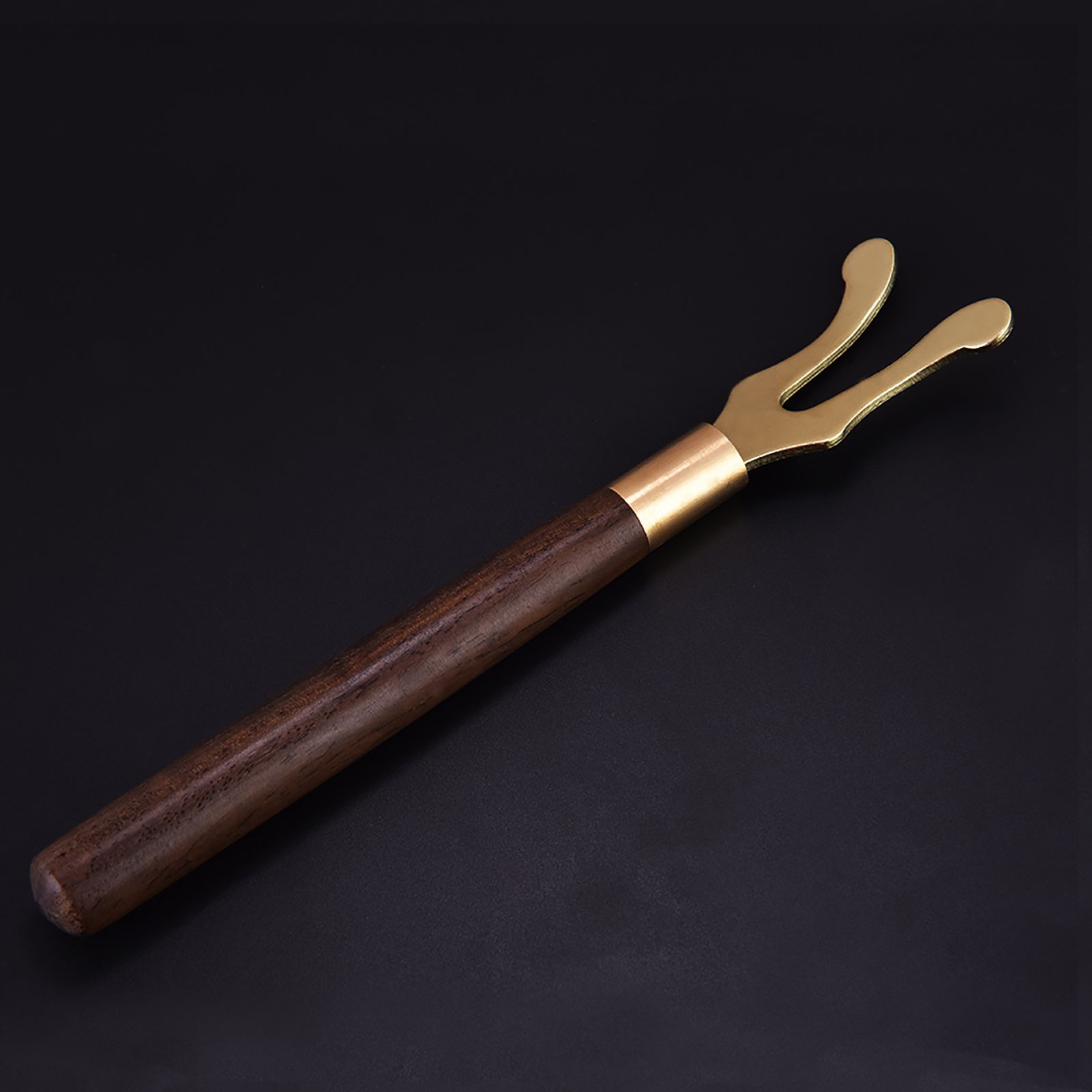 Tea Pot Heat Insulation Tea Clip Fork with Wooden Handle Cast Iron Head Coffee view 13