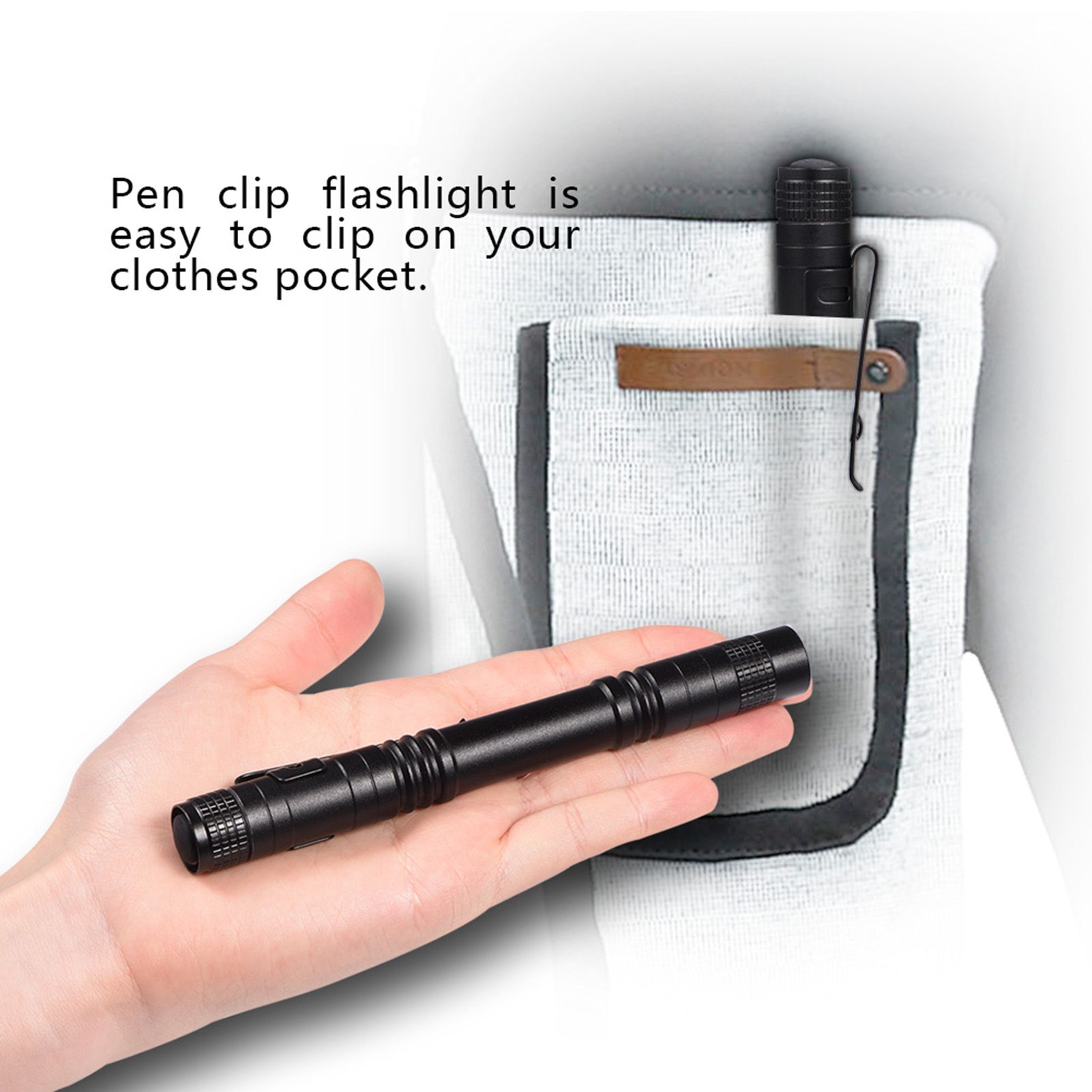 Mini Portable LED Pen Clip Pocket Flashlight High Bright Light Torch Lamp view 3