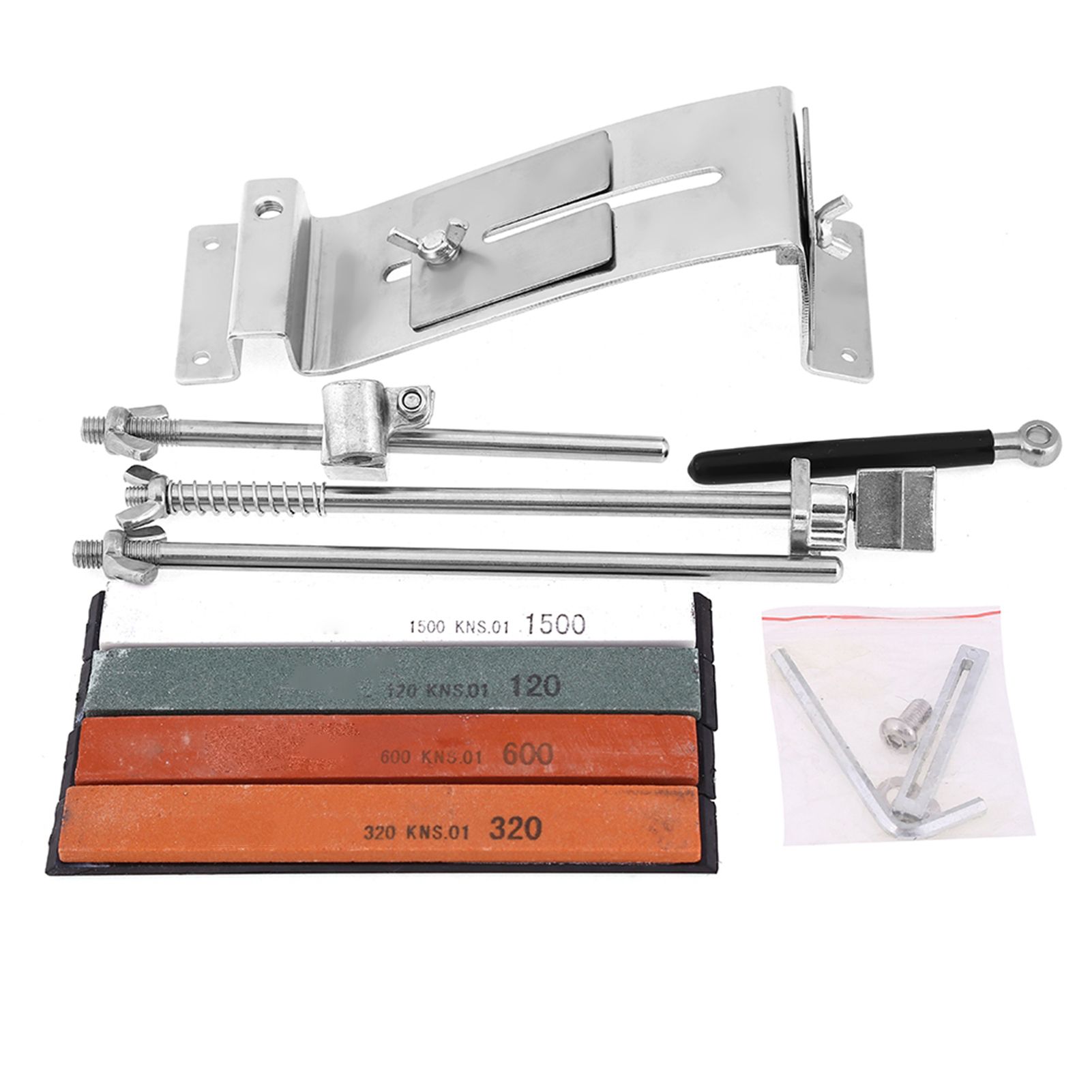 Stainless Steel Fix angle Sharpening System 4 Whetstones Kitchen Knife