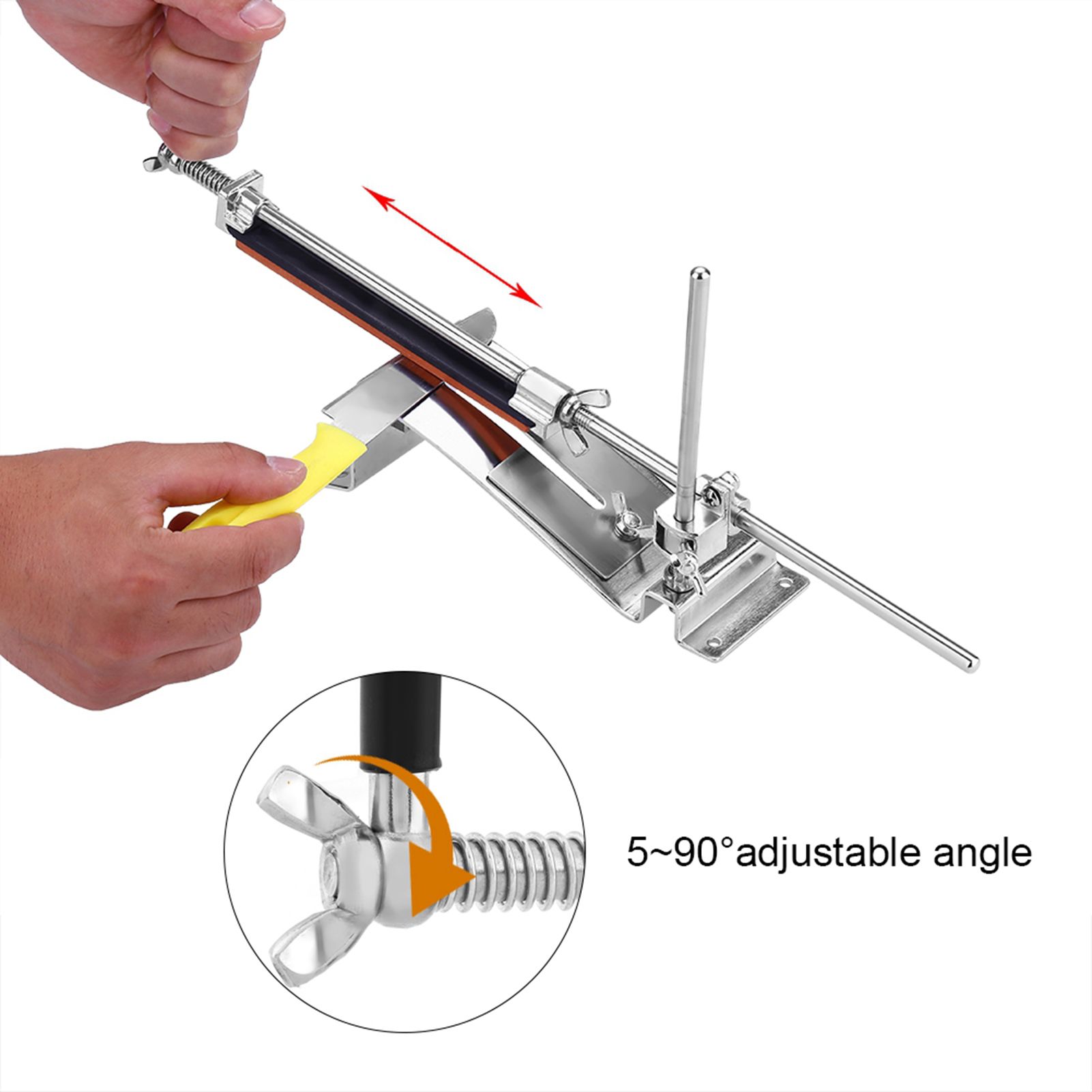 Stainless Steel Fix angle Sharpening System 4 Whetstones Kitchen Knife view 4