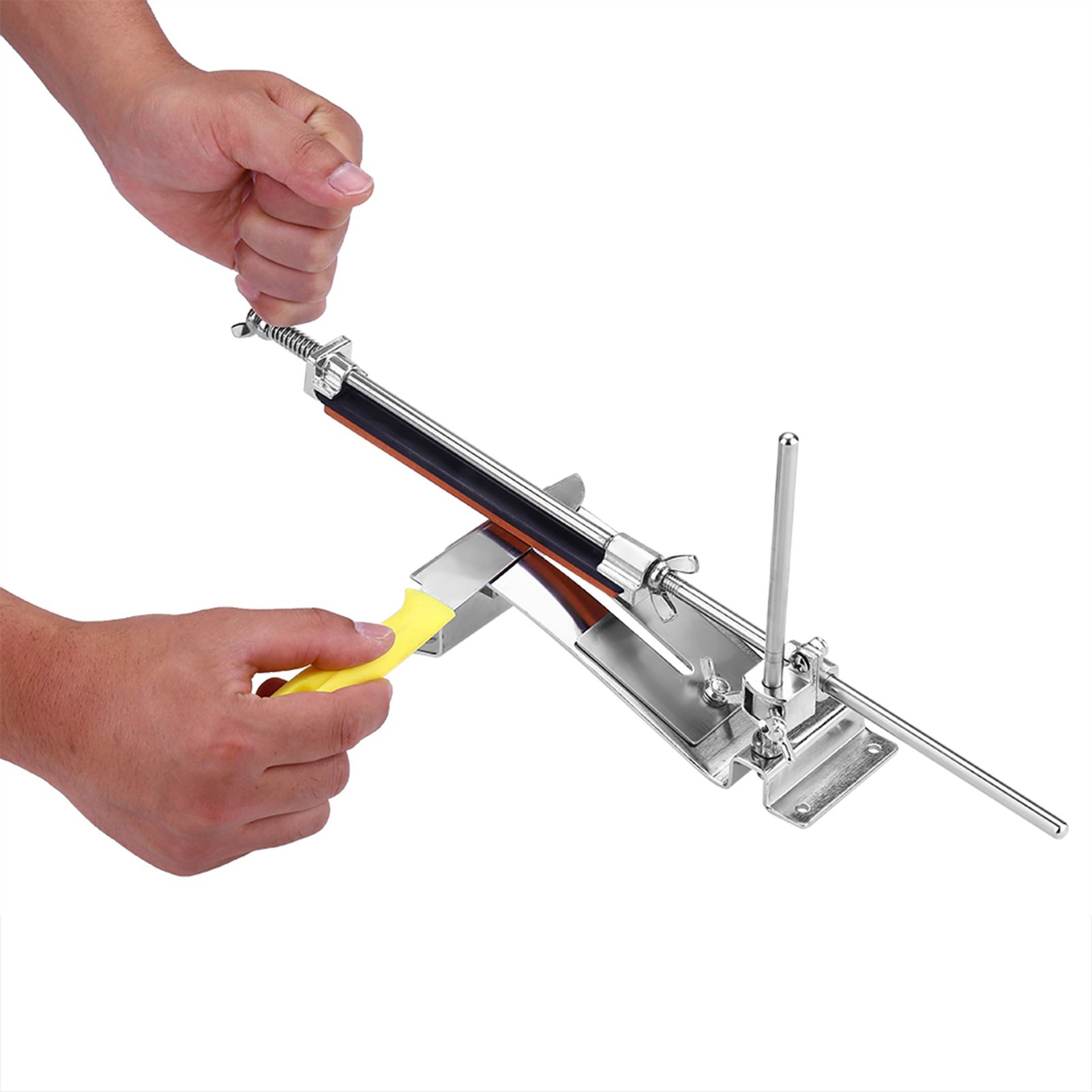 Stainless Steel Fix angle Sharpening System 4 Whetstones Kitchen Knife view 12