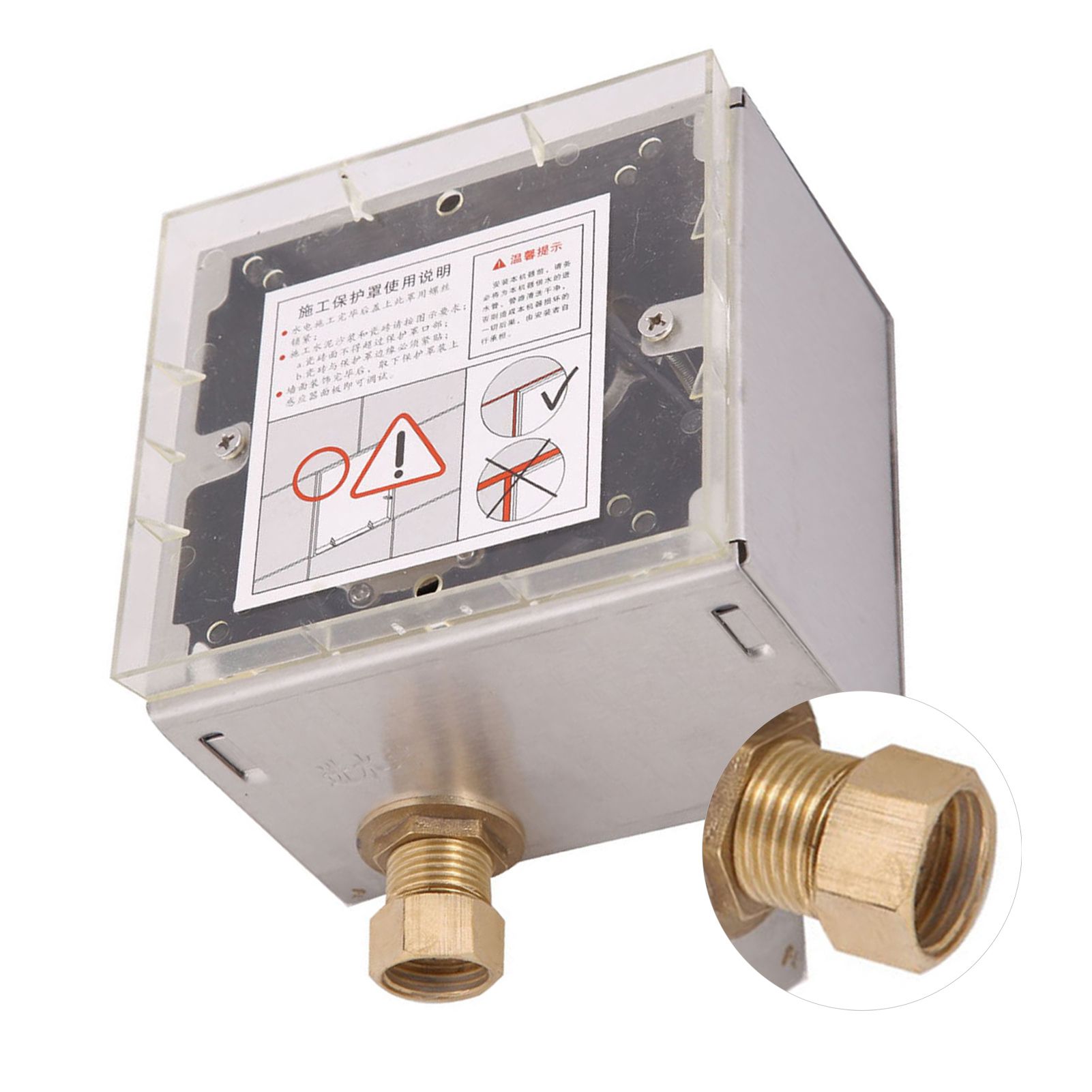 Wall Mount Lavatory Automatic Sensing Urinal Flush Valve Bath Toilet Faucet Taps view 9
