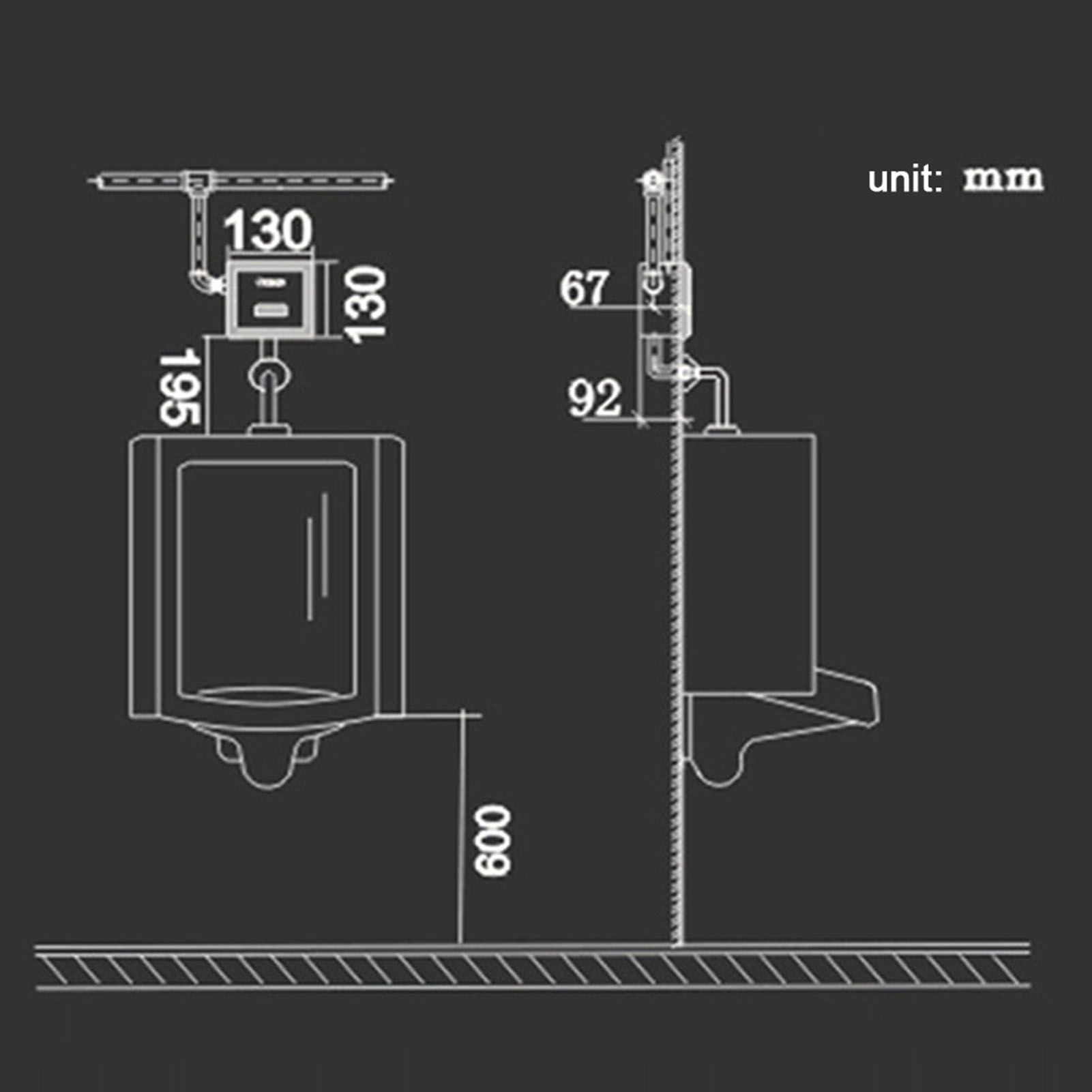 Wall Mount Lavatory Automatic Sensing Urinal Flush Valve Bath Toilet Faucet Taps view 15