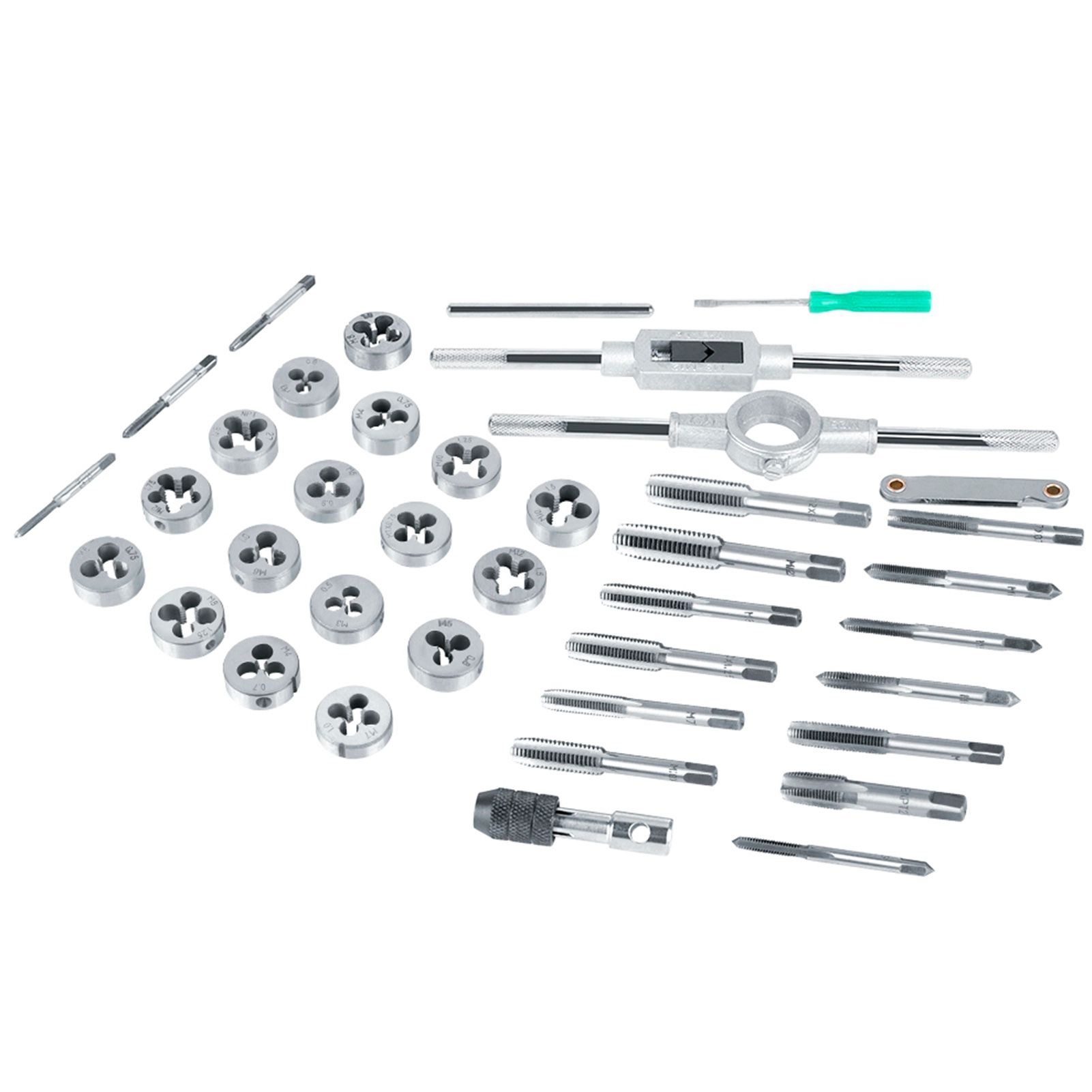 40Pcs M3-M12 Screw Nut Tap and Die Set with Wrenches and Thread Gauge Heavy view 5