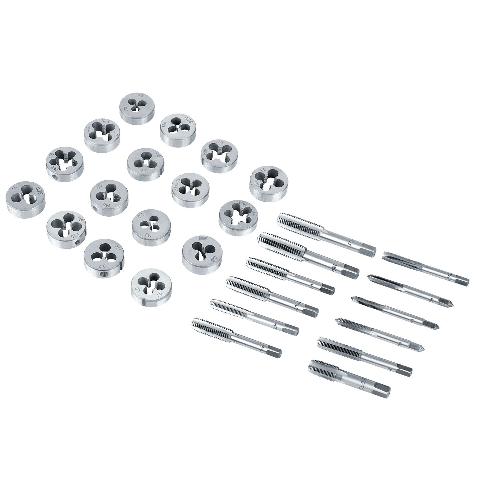 40Pcs M3-M12 Screw Nut Tap and Die Set with Wrenches and Thread Gauge Heavy view 6