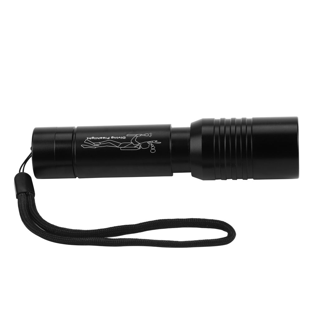 Handheld Zoomable Underwater 1200LM LED Diving Flashlight Waterproof Battery Power view 4