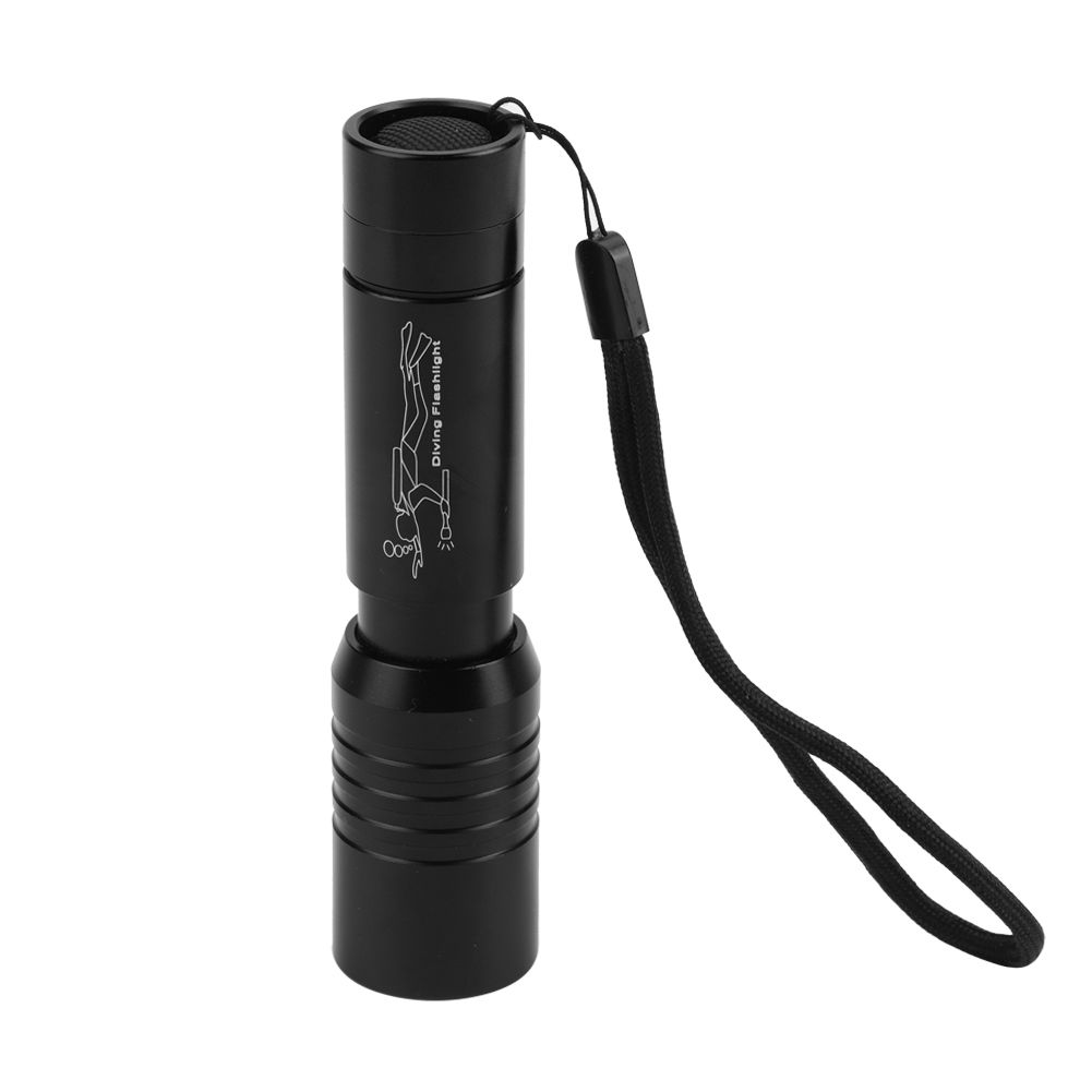 Handheld Zoomable Underwater 1200LM LED Diving Flashlight Waterproof Battery Power view 7