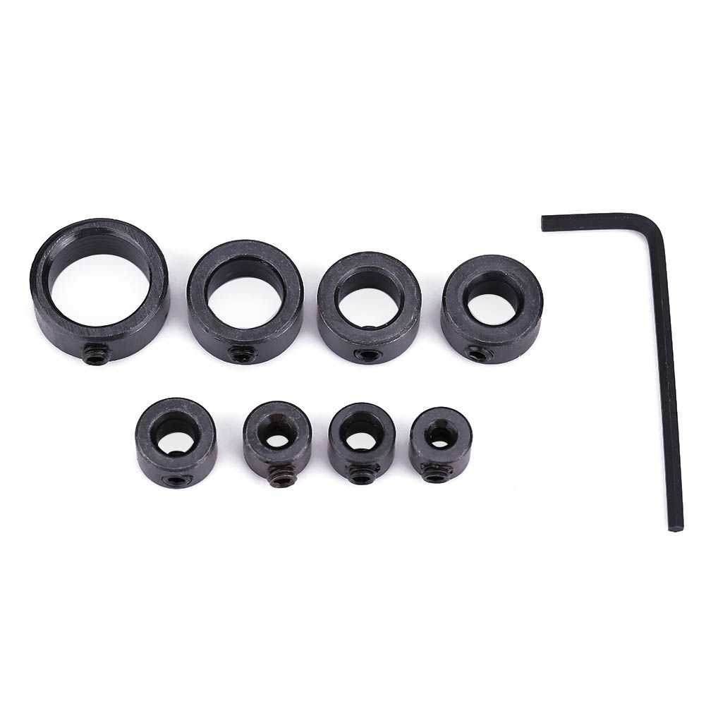 8pcs/set 3~16mm Drill Depth Stop Collars Assortment Set with Hex Wrench