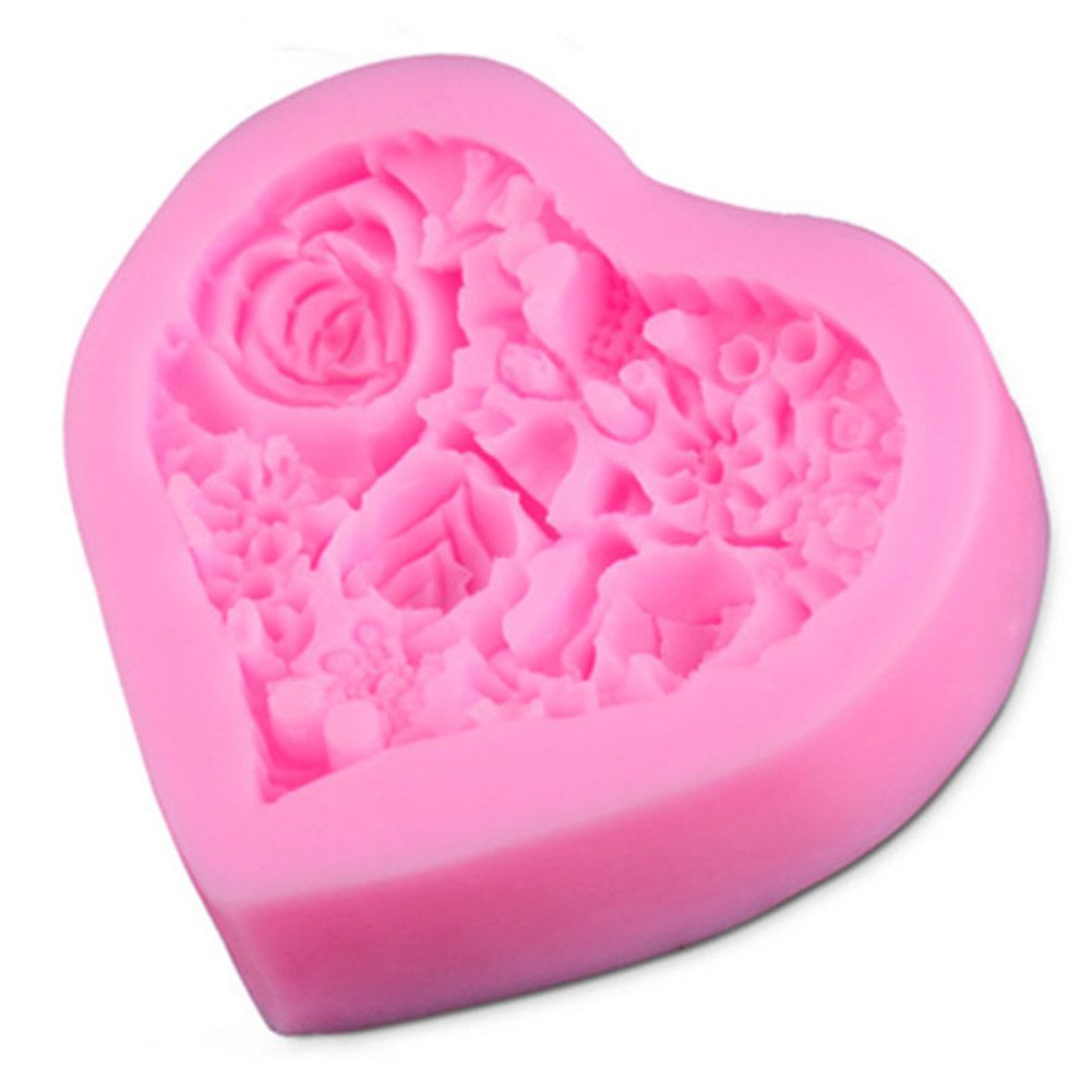 Heart shaped Silicone Mould Washable Heat Resistant Mold for Chocolate Dessert
