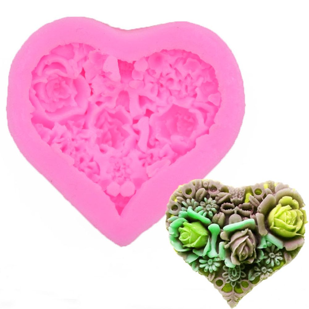 Heart shaped Silicone Mould Washable Heat Resistant Mold for Chocolate Dessert view 5