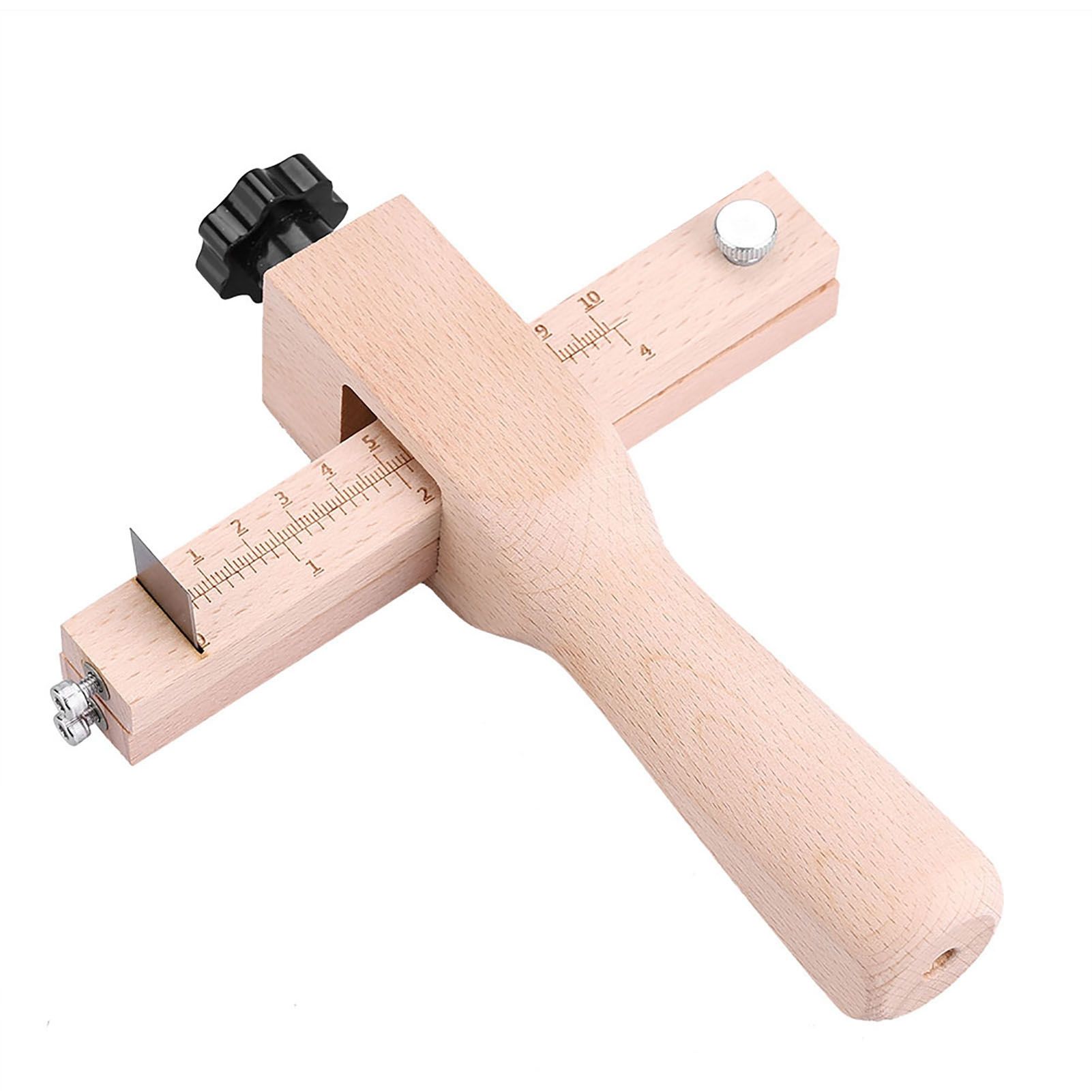 Wooden Hand Leather Strip Strap Adjustable Cutting Tool DIY Craft Tools Cutter view 2