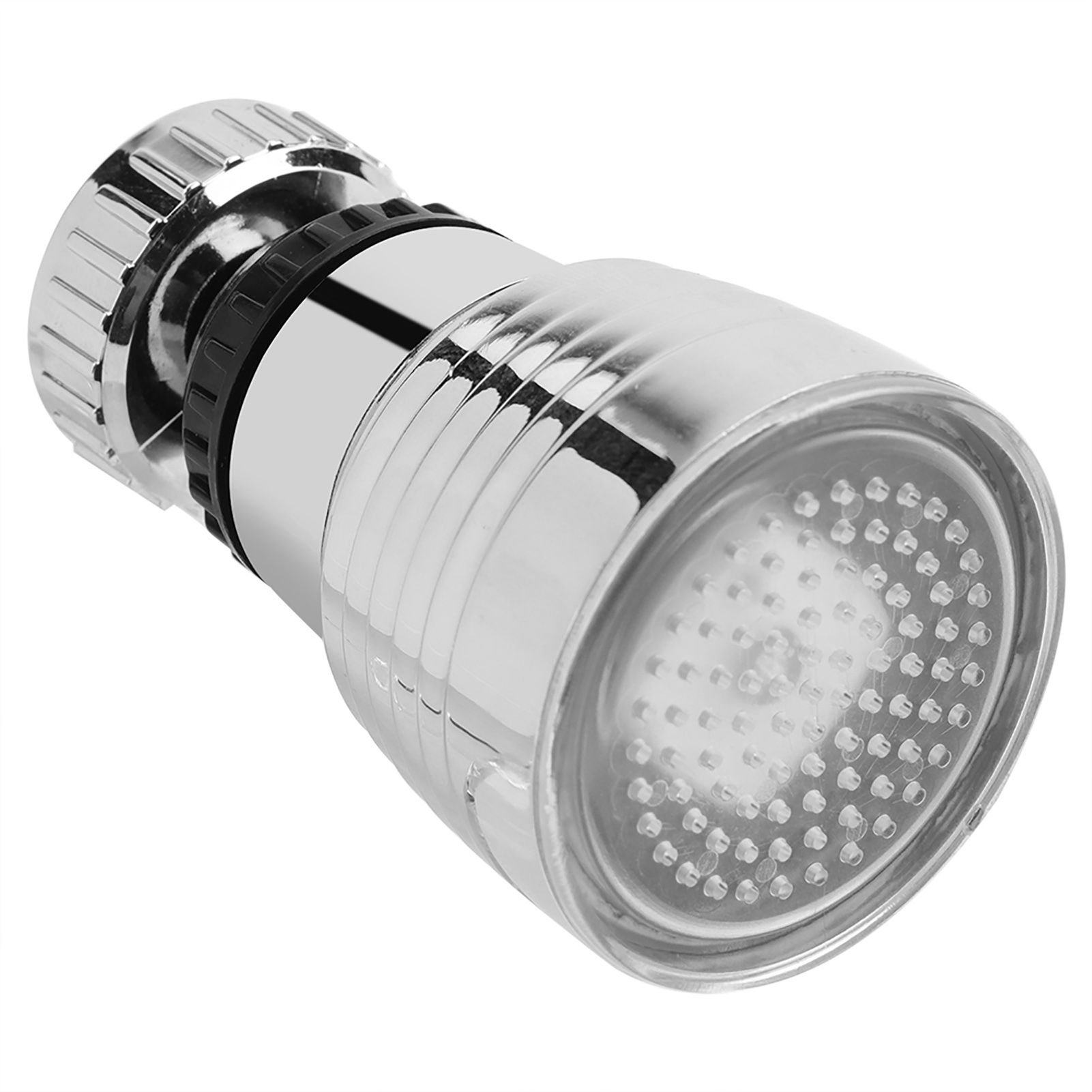 360°Swivel 3Colors Temperature Controlled LED Light Kitchen Sink Faucet Spray view 2