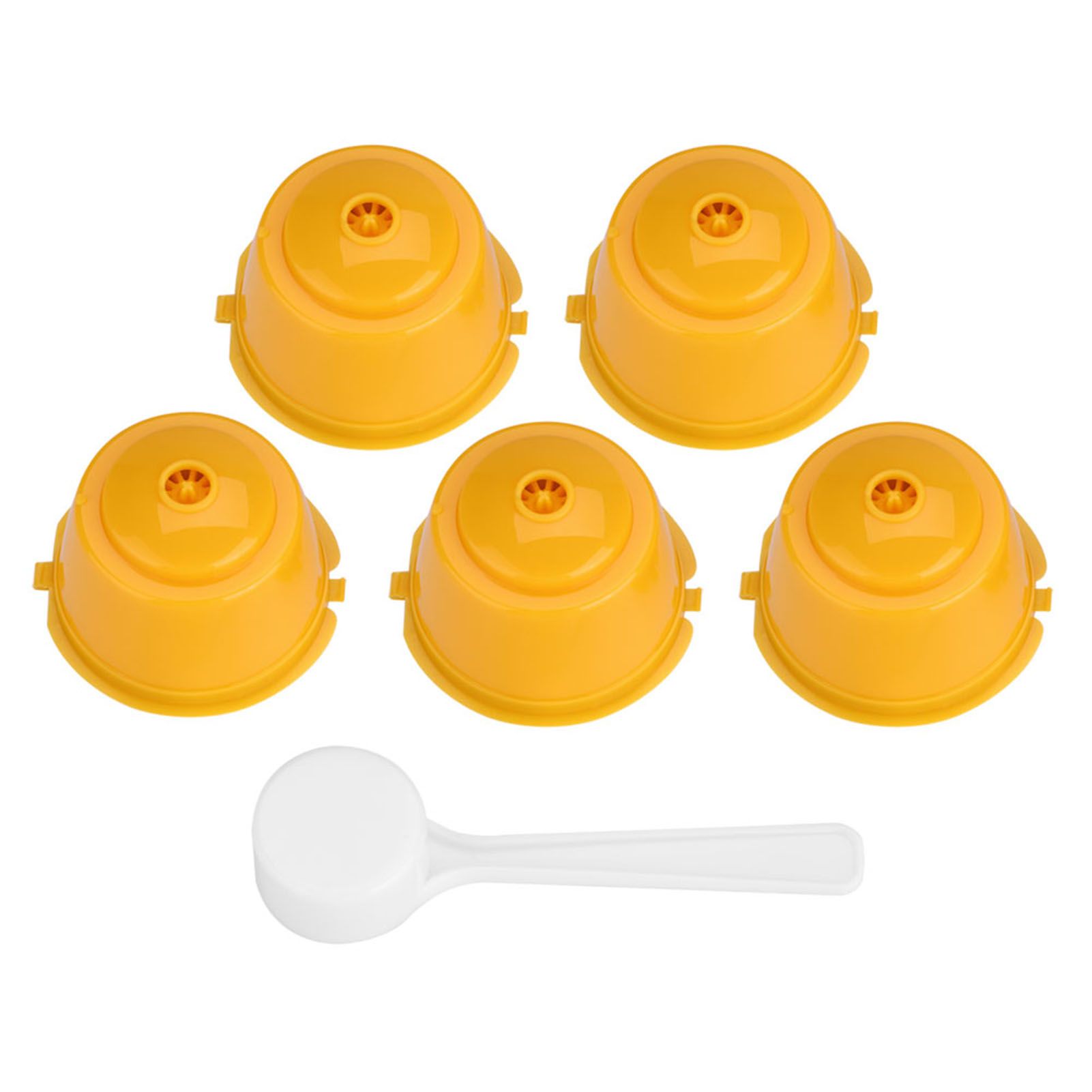 5Pcs Food Grade Pp 304 Stainless Steel Reusable Refillable Coffee Capsule