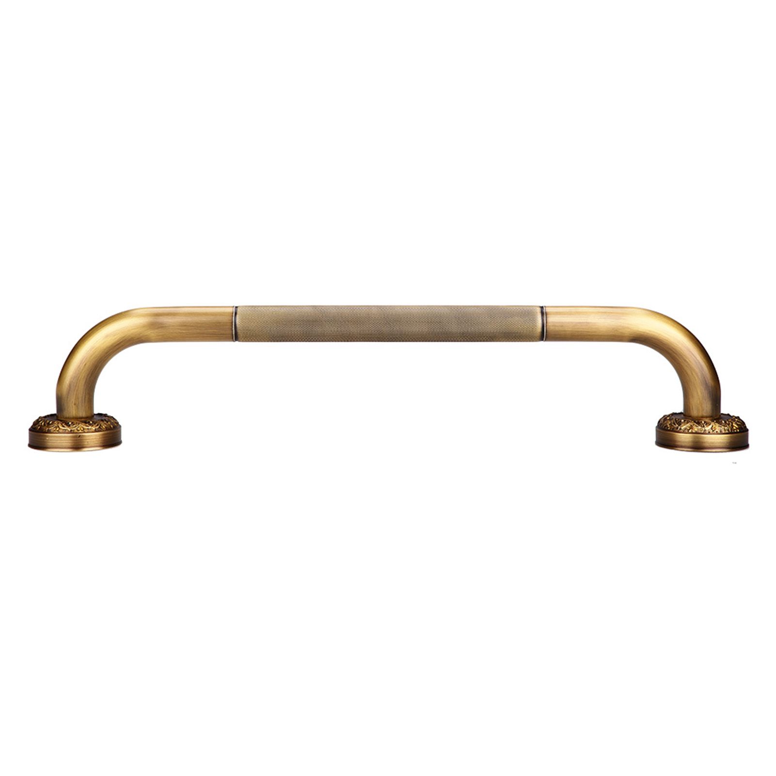 Antique Style Brass Carved Shower Tub Safety Grab Bar Wall Mounted Bathroom view 7